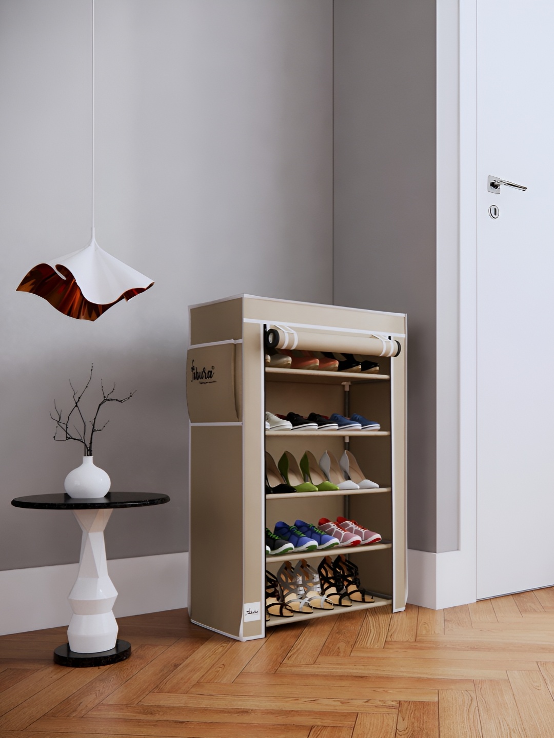 

Pamworld Beige 5-Tier Rectangle Shoe Rack