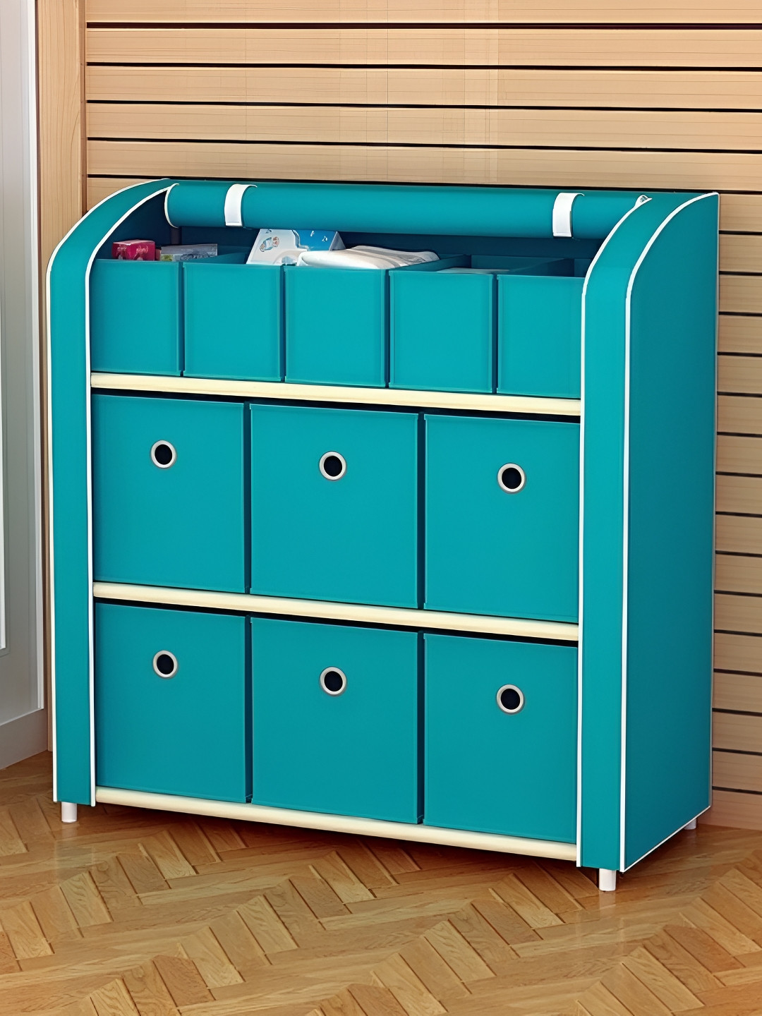 

Pamworld Kids Teal Water-Resistant Multi-Utility Toys & Clothes Organiser