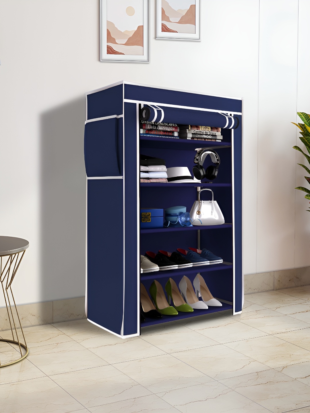 

Pamworld Navy-Blue 5-Layers Shoes Rack