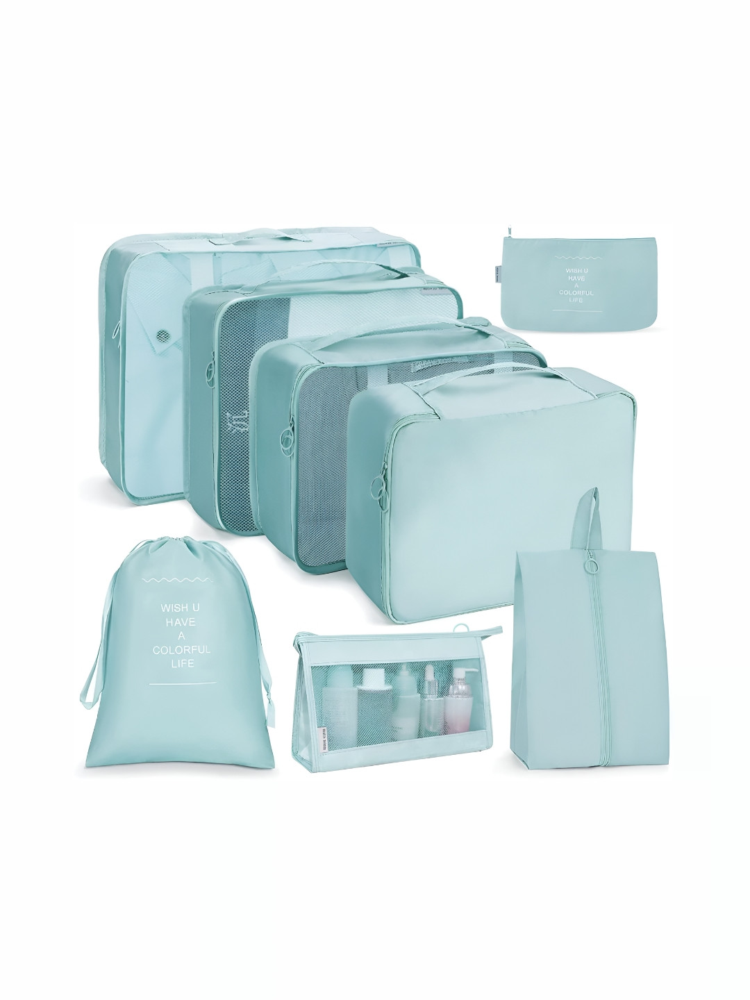 

Awestuffs Blue 8 Pieces Water Resistant Multi-Utility Organisers