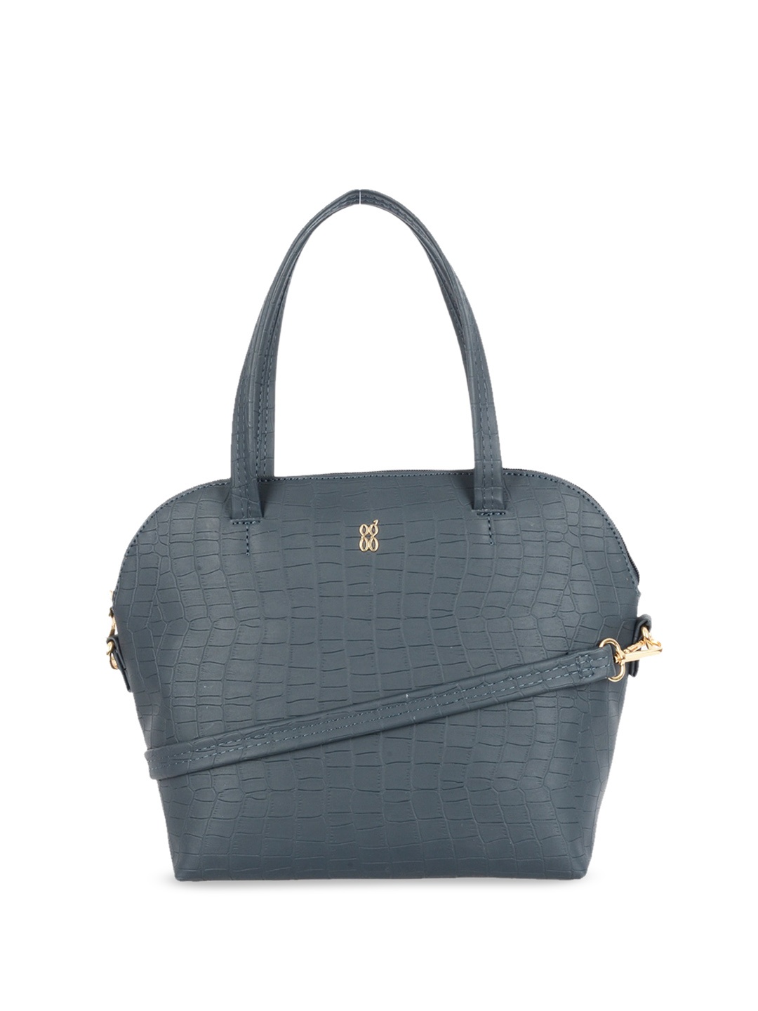 

Baggit Textured PU Oversized Structured Shoulder Bag, Blue
