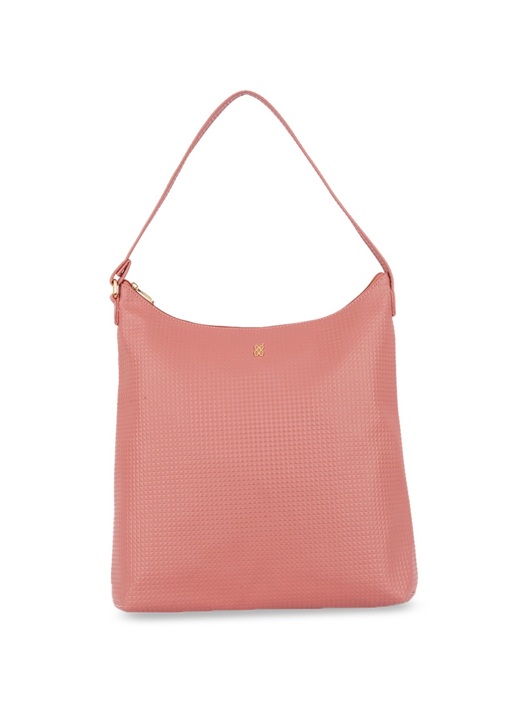 

Baggit Textured Structured Shoulder Bag, Peach