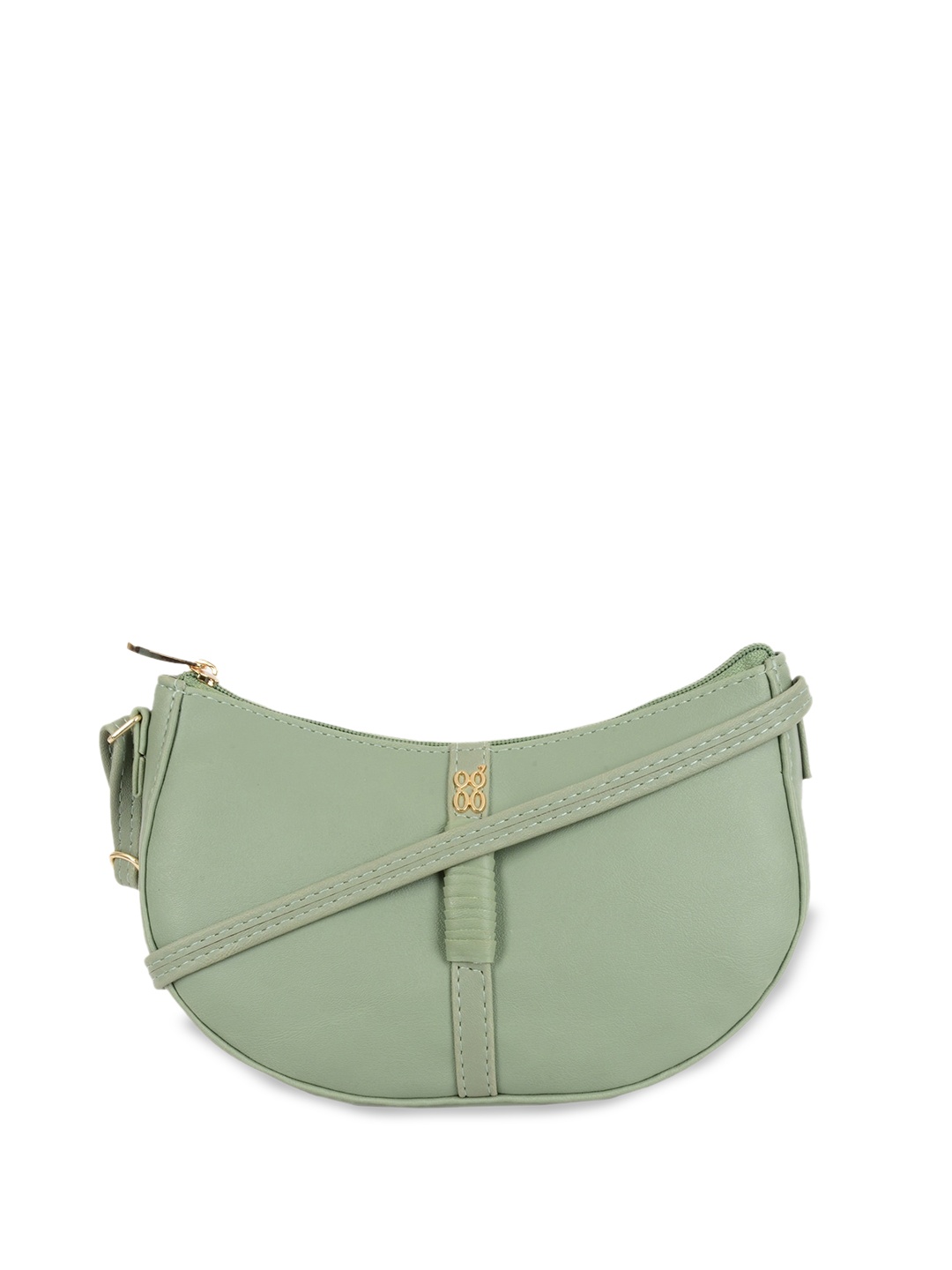 

Baggit PU Structured Sling Bag, Green