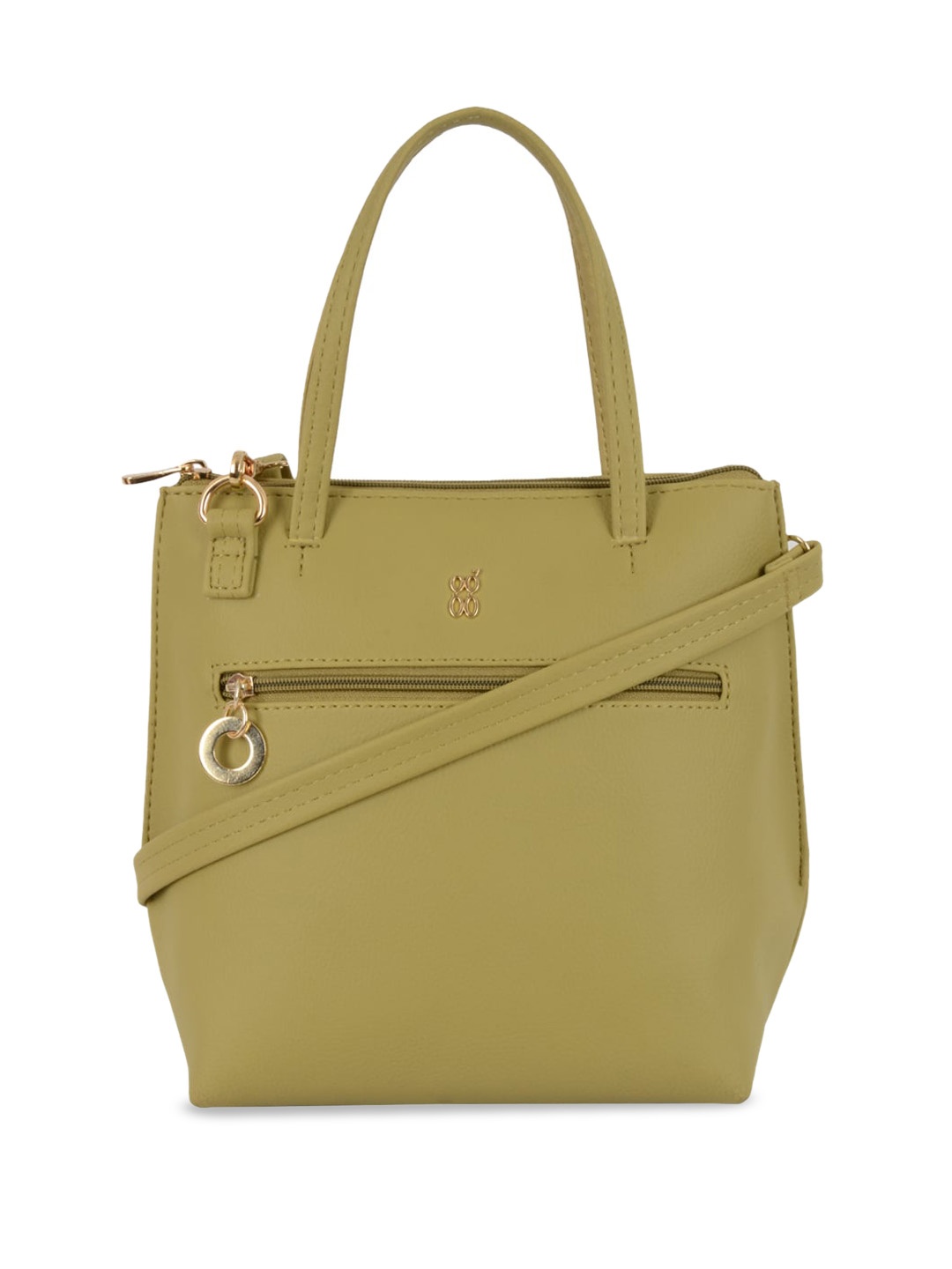 

Baggit Zip Detail PU Structured Handheld Bag, Green