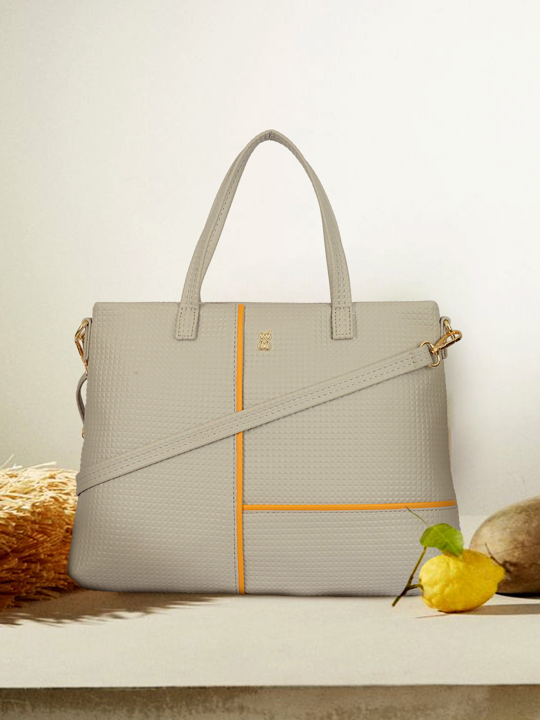 

Baggit Oversized Structured Handheld Bag, Grey