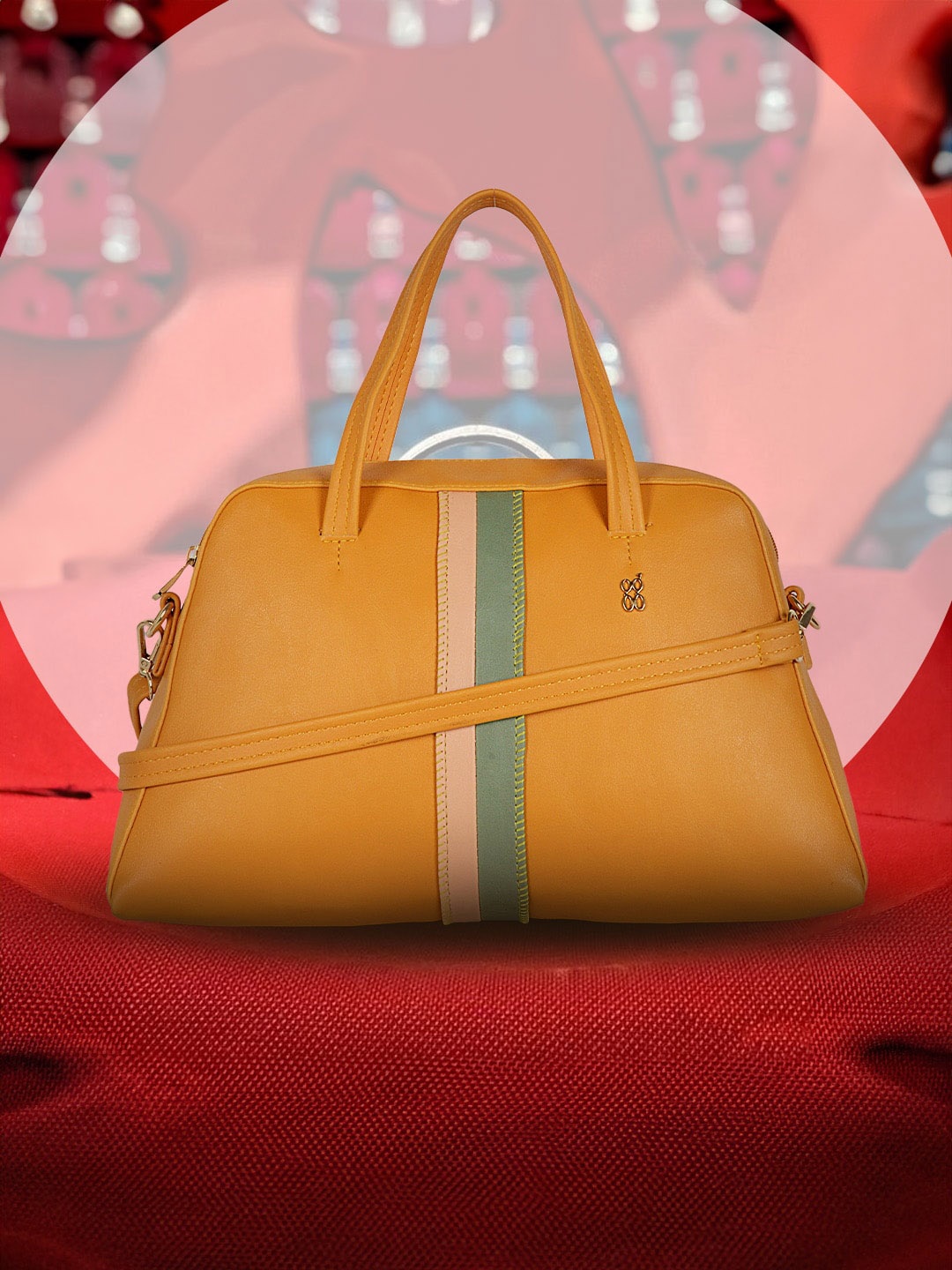 

Baggit PU Structured Handheld Bag, Yellow