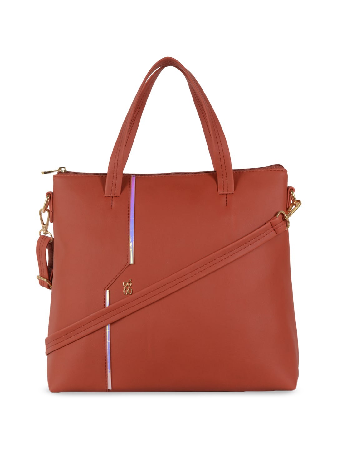 

Baggit PU Oversized Structured Shoulder Bag with Tasselled, Red