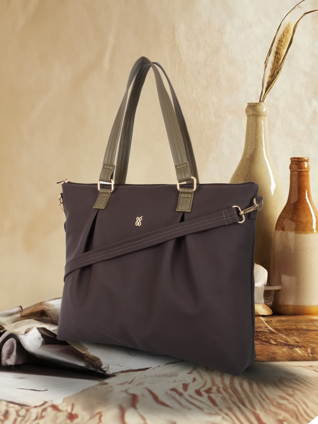 

Baggit Structured Shoulder Bag Up to 12 inch, Brown