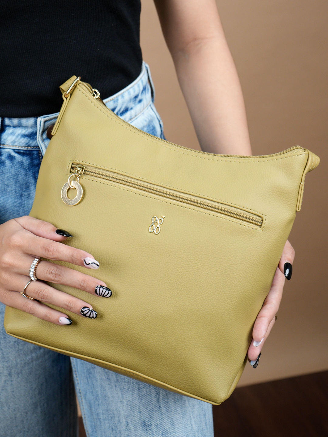 

Baggit Structured Sling Bag, Mustard