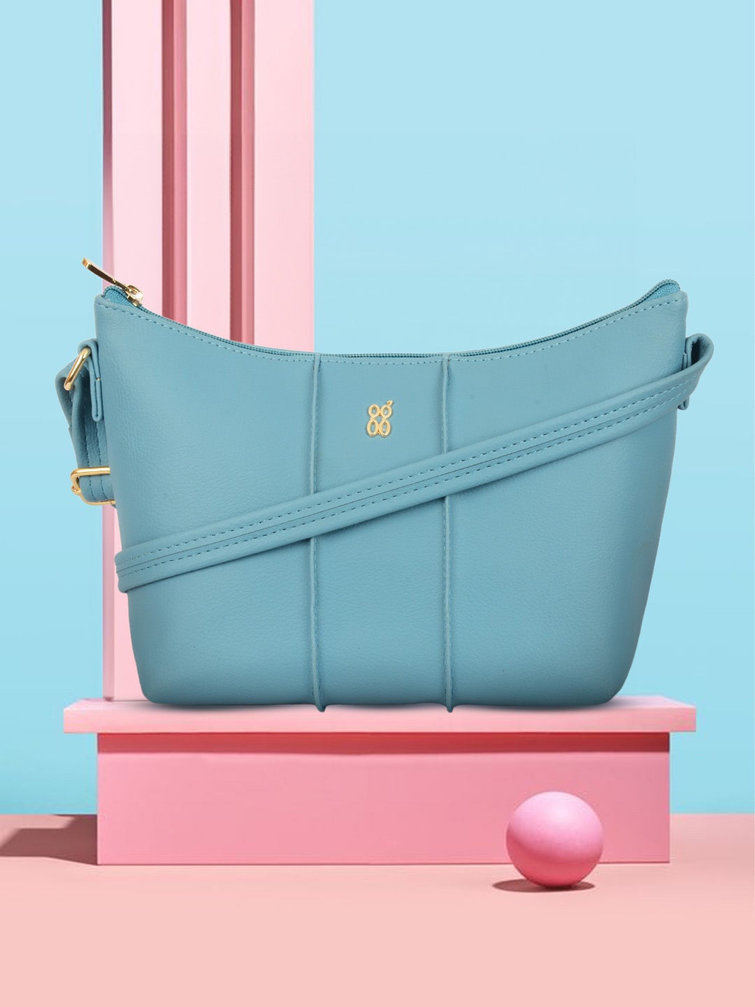 

Baggit Structured Sling Bag, Blue