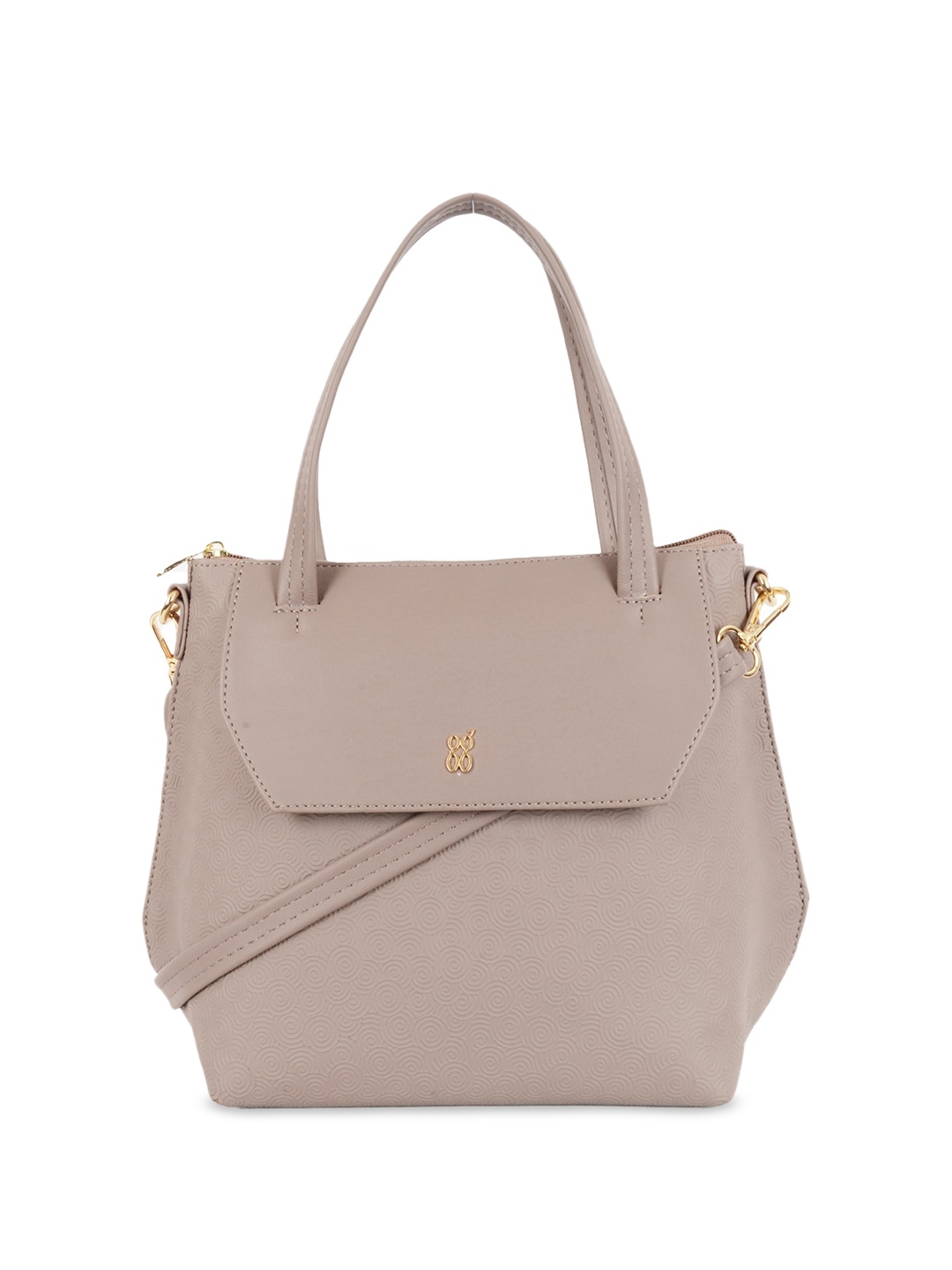 

Baggit Textured Oversized Structured Handheld Bag, Beige