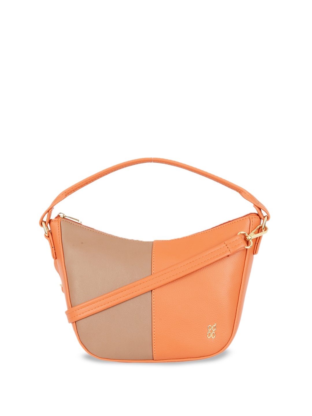 

Baggit Colourblocked Hobo Bag, Red