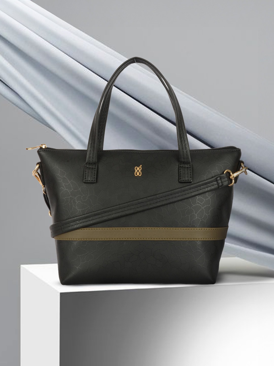 

Baggit Textured Shopper Shoulder Bag, Black