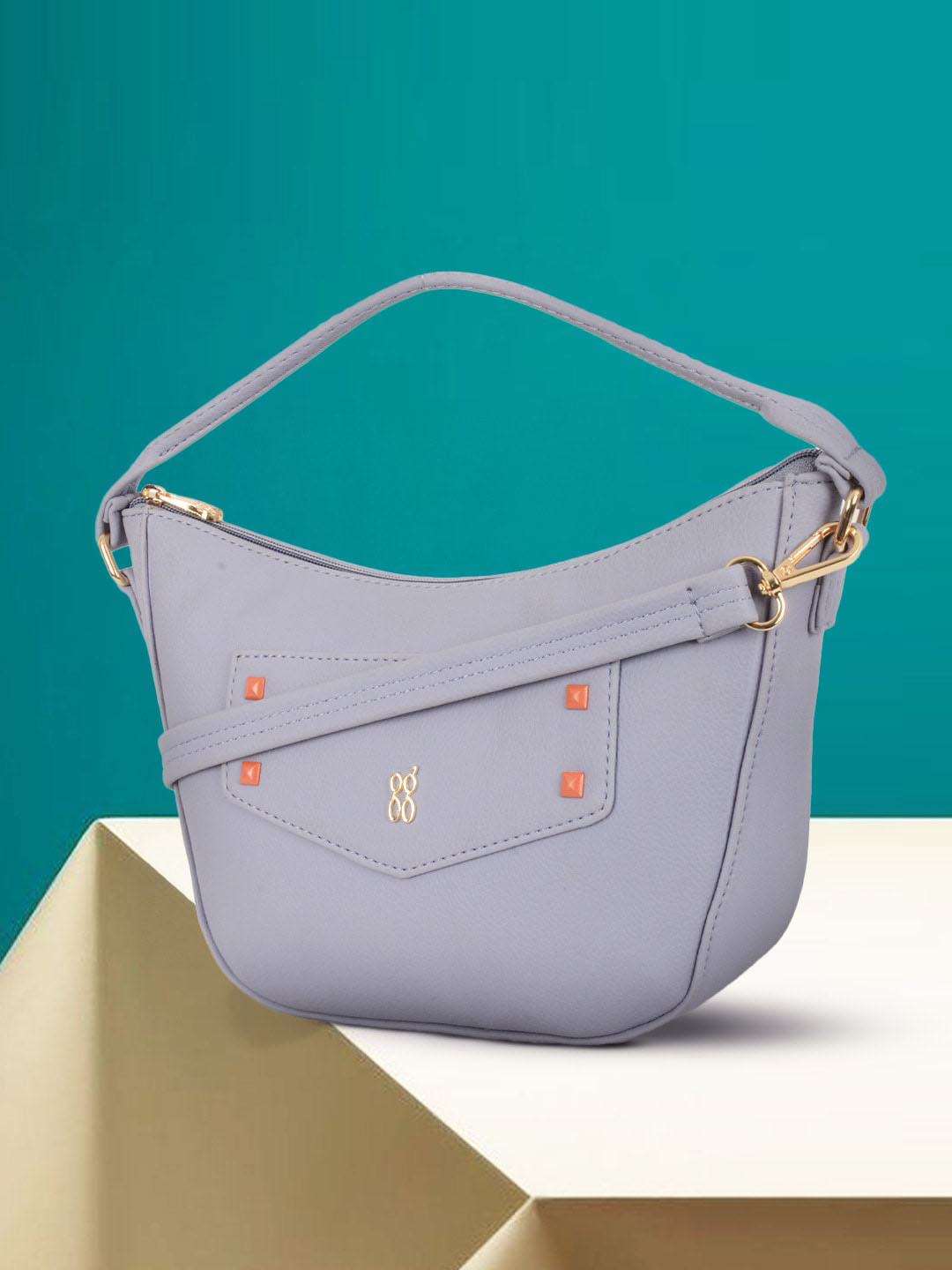 

Baggit Structured Handheld Bag, Purple