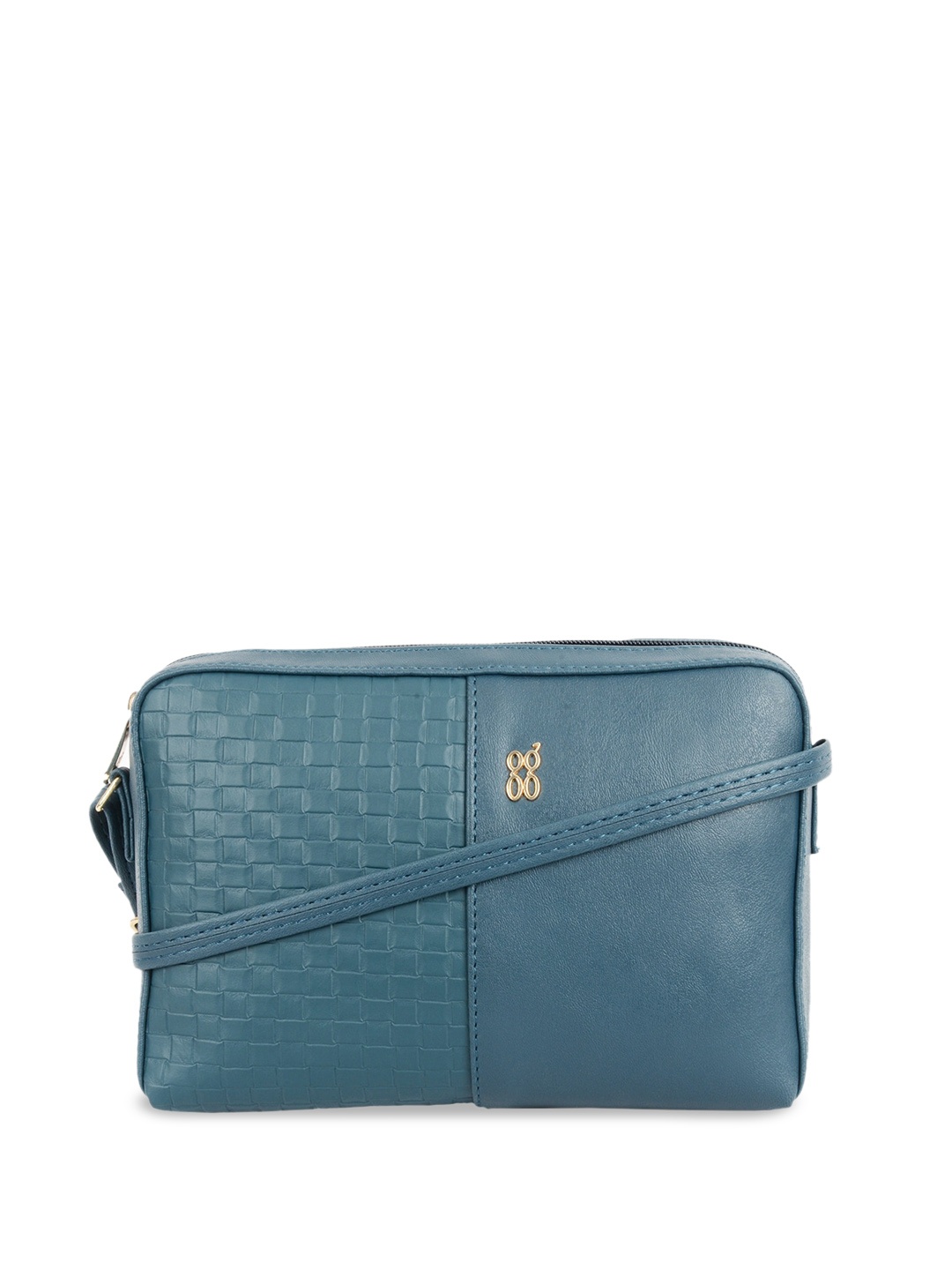 

Baggit Textured Structured Sling Bag, Blue