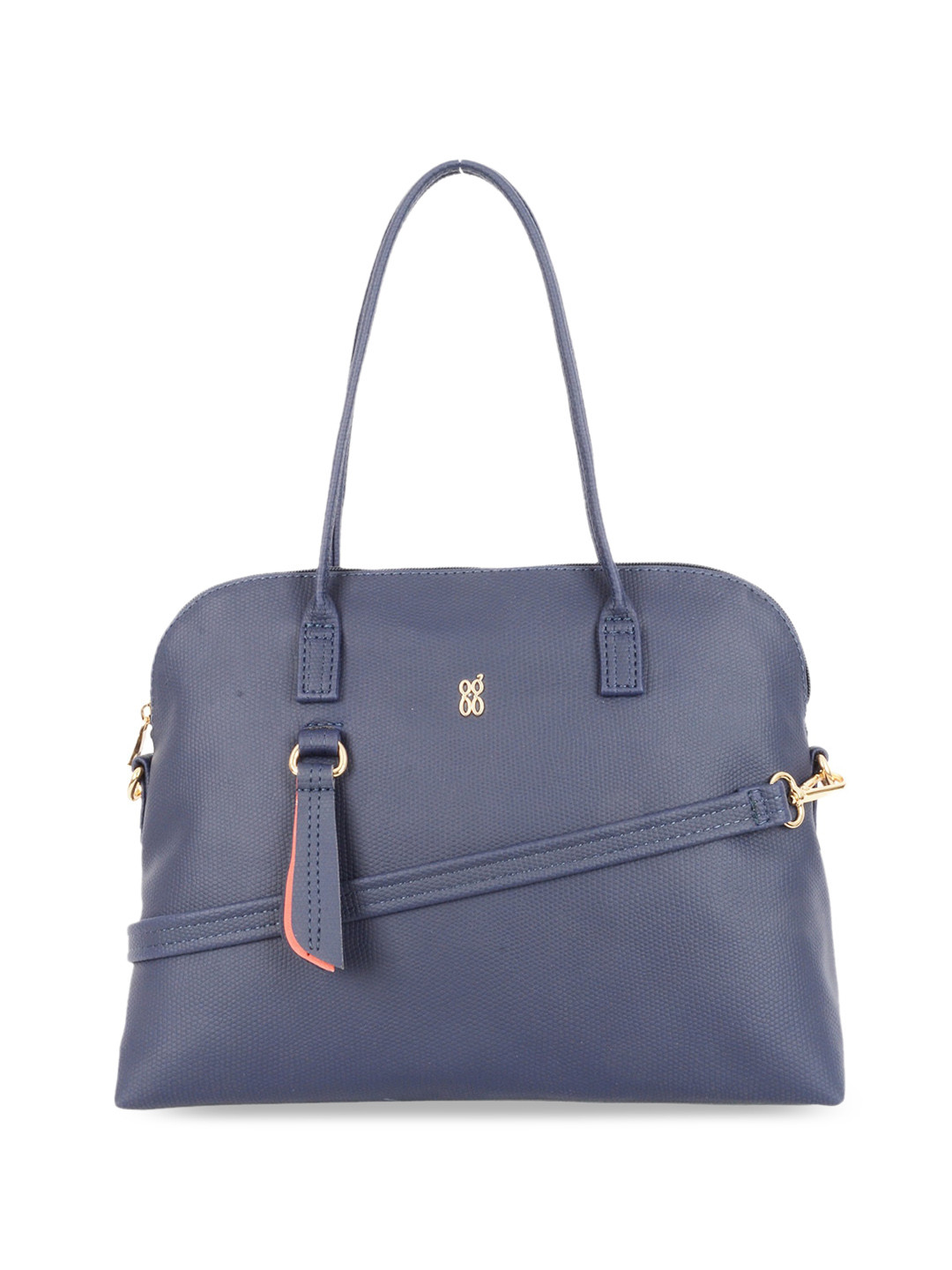 

Baggit Textured PU Shopper Shoulder Bag with Fringed, Navy blue