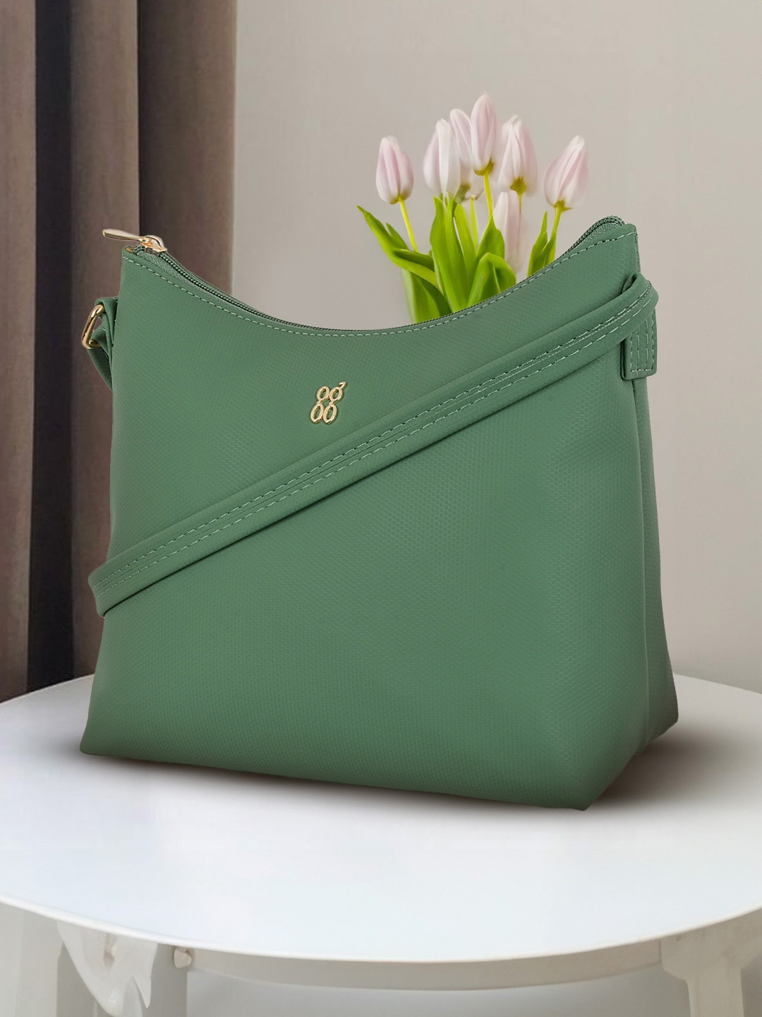 

Baggit Structured Sling Bag, Green