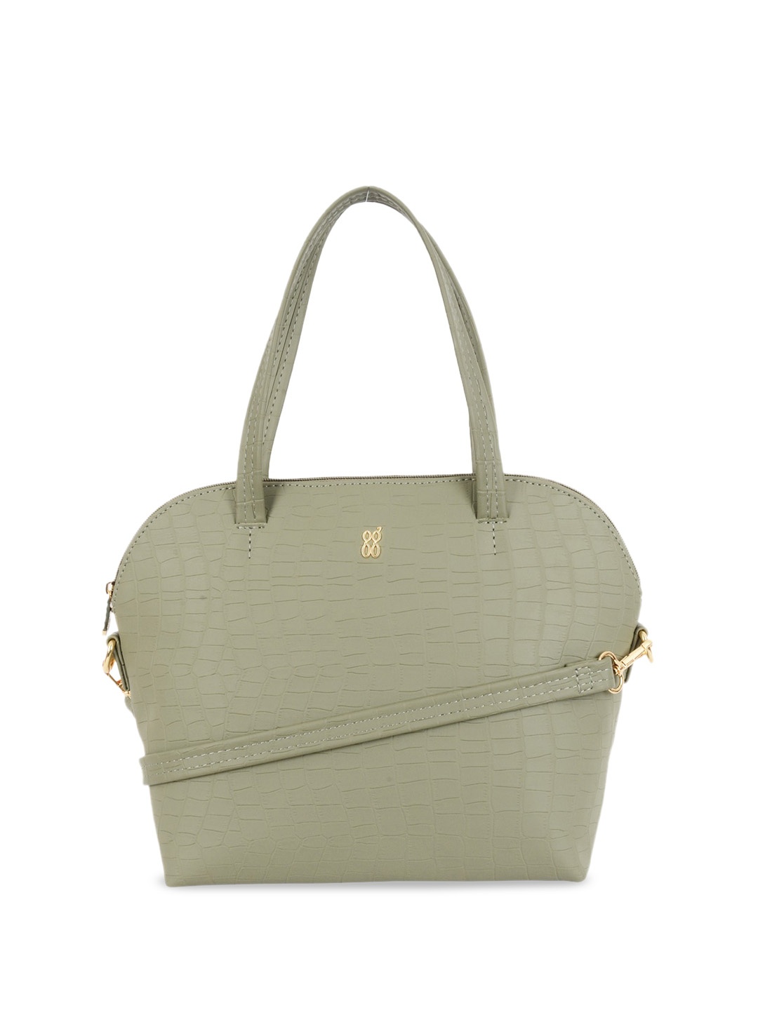 

Baggit Textured Structured Handheld Bag, Olive