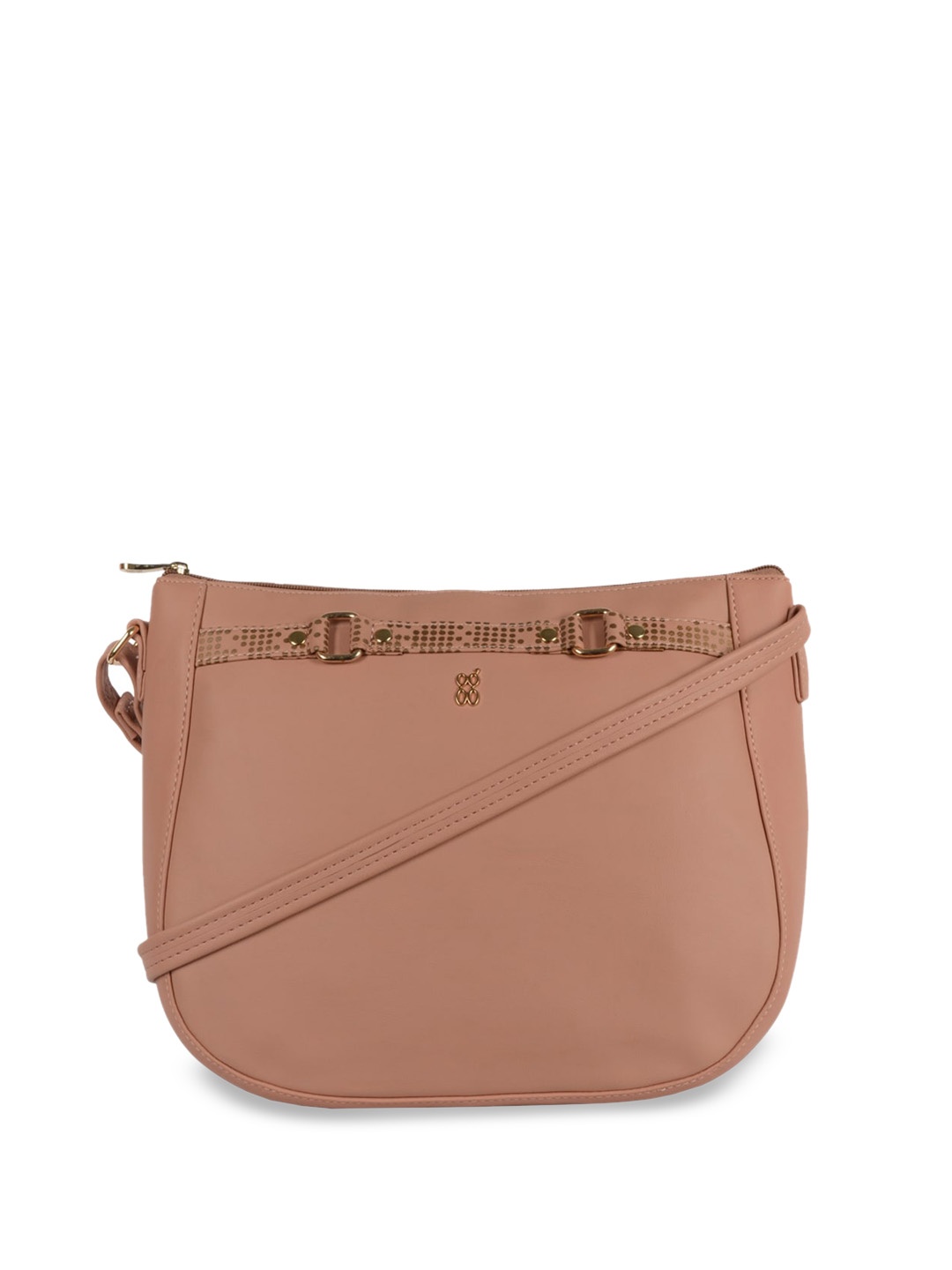 

Baggit PU Structured Sling Bag with Tasselled, Rose