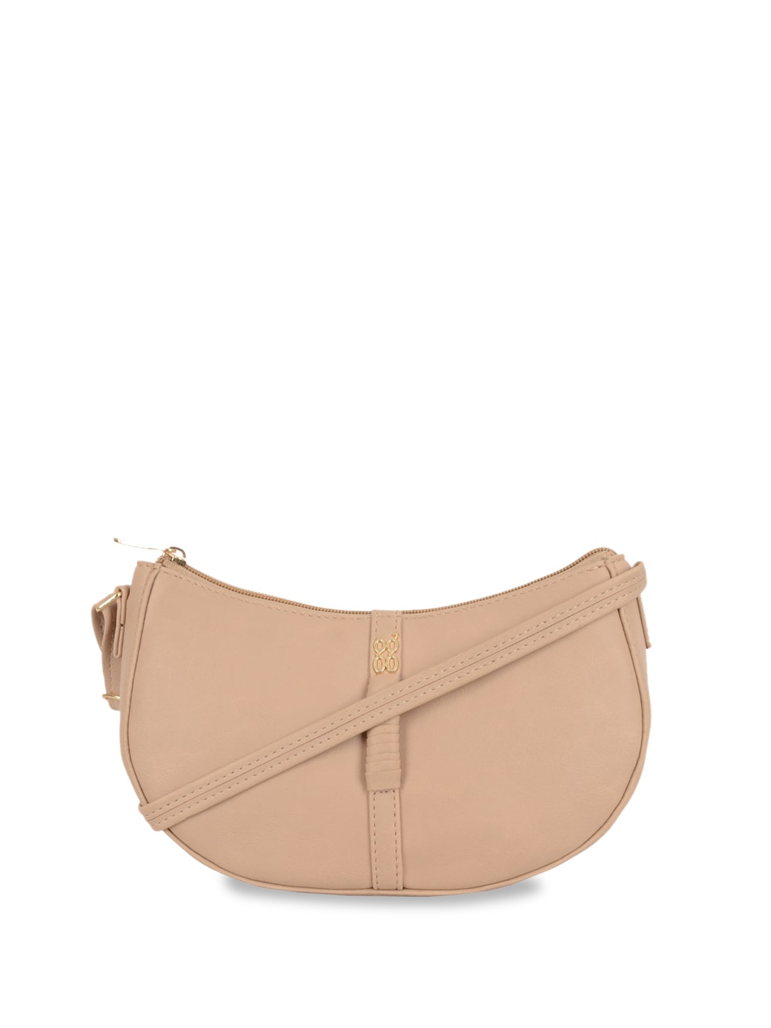 

Baggit PU Structured Sling Bag, Beige