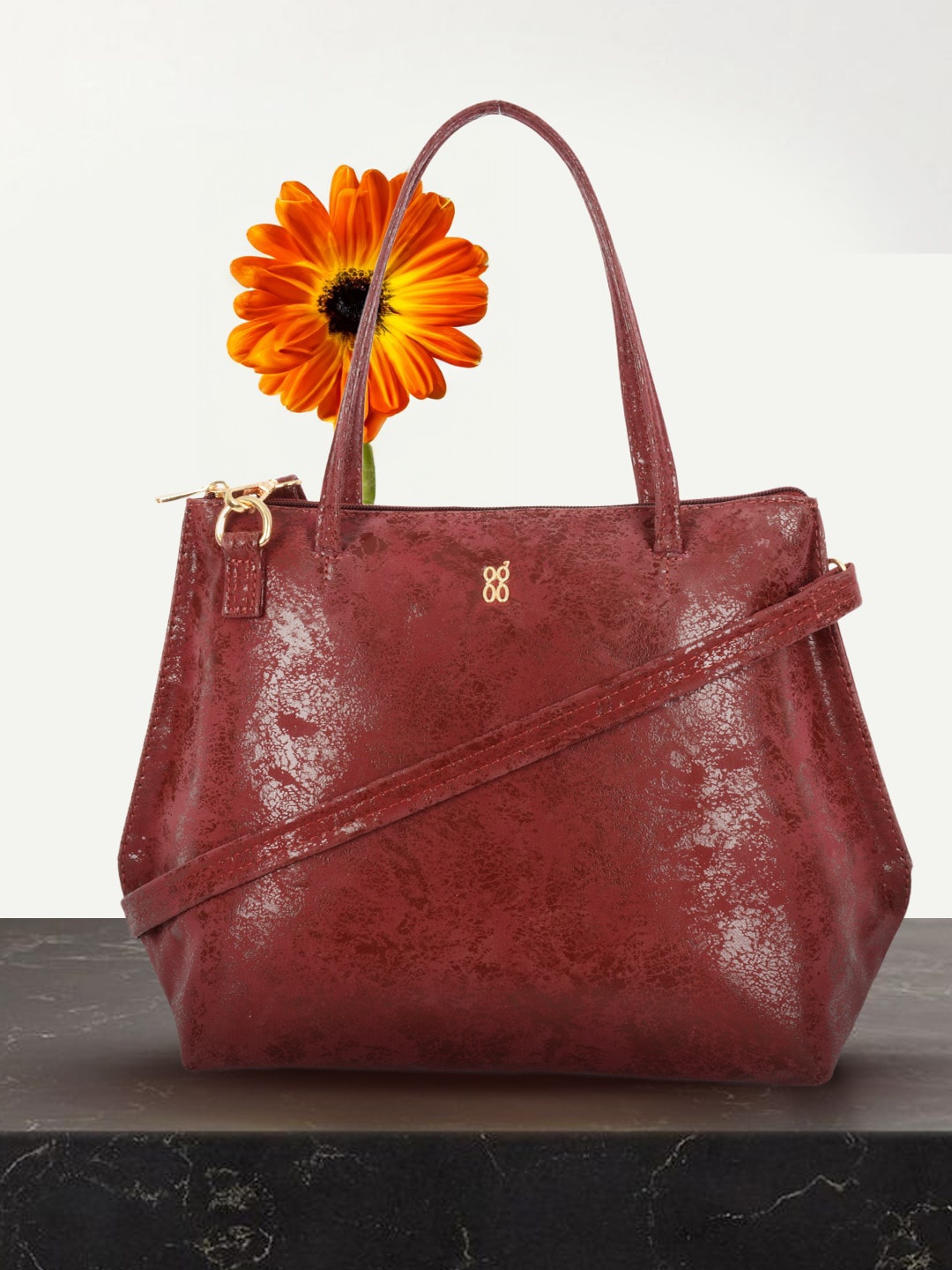 

Baggit Animal PU Shopper Handheld Bag, Red