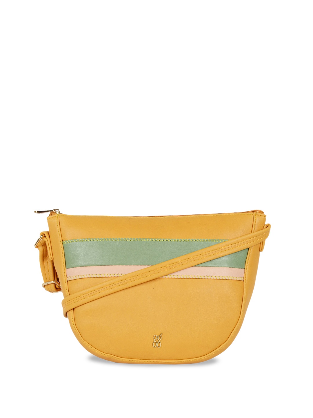 

Baggit PU Structured Sling Bag, Yellow
