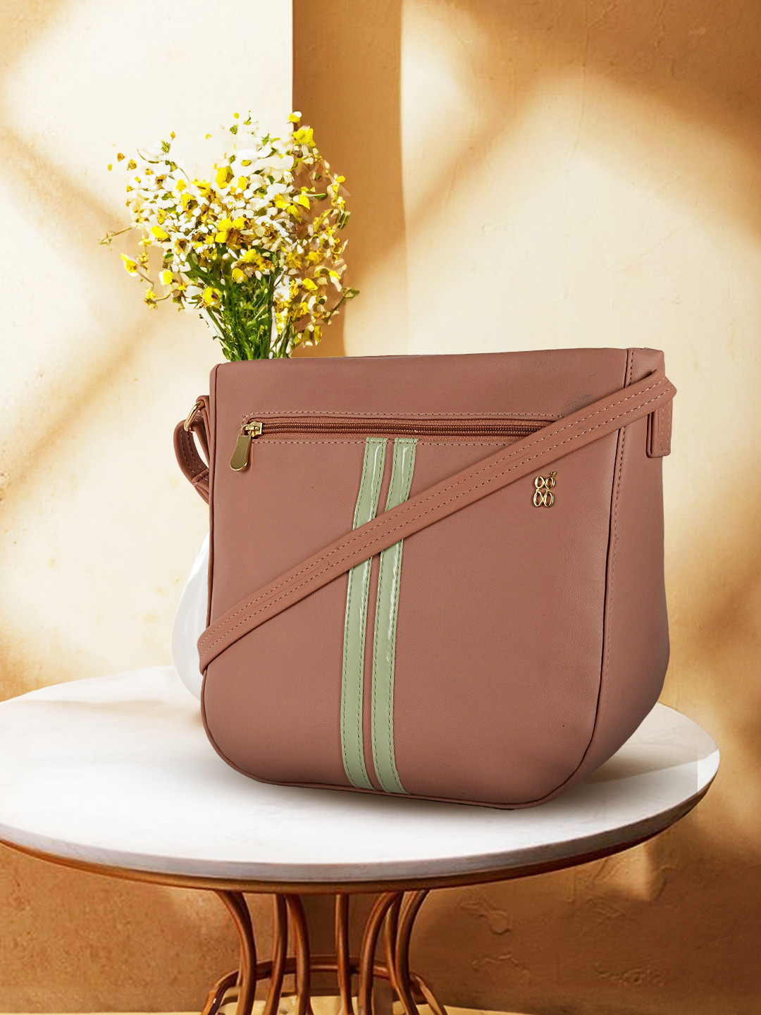 

Baggit PU Oversized Structured Tote Bag with Applique, Rose