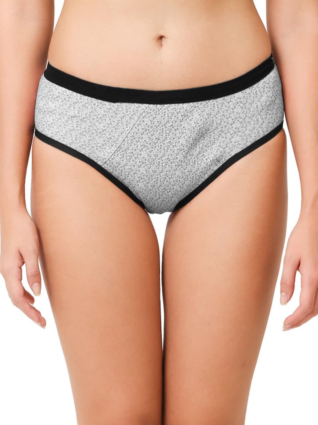 

CareDone Floral Printed Leak-Proof Period Briefs, Grey