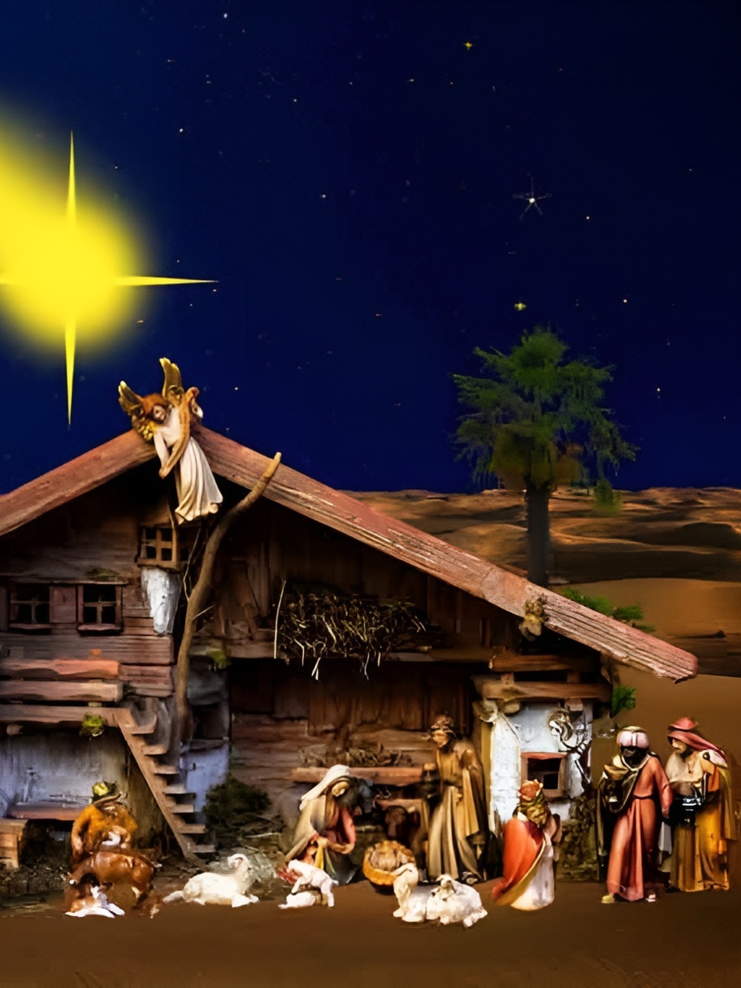 

British Terminal Blue & Brown Lord Jesus Christ Religious Wall Painting