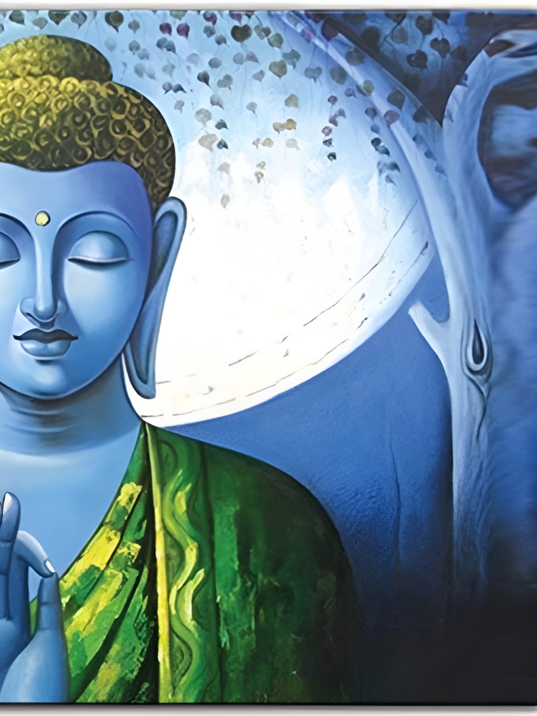 

British Terminal Blue & Green Paper Religious Wall Poster