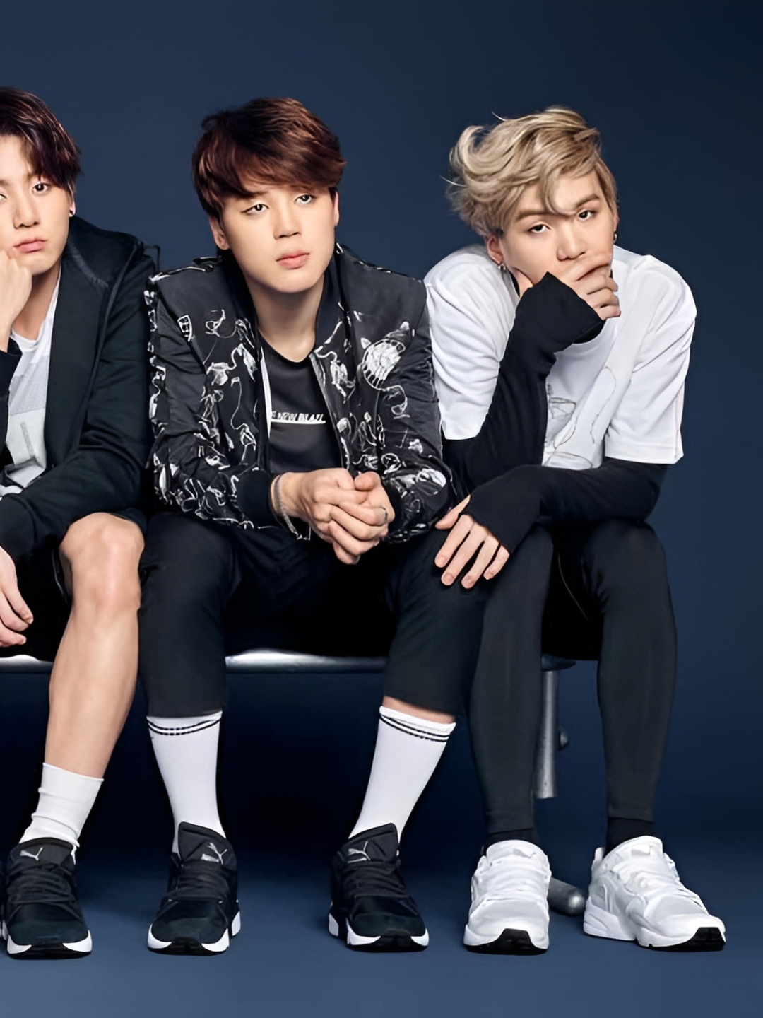 

British Terminal Blue & White BTS Boys K-POP Music Band Singer Wall Painting