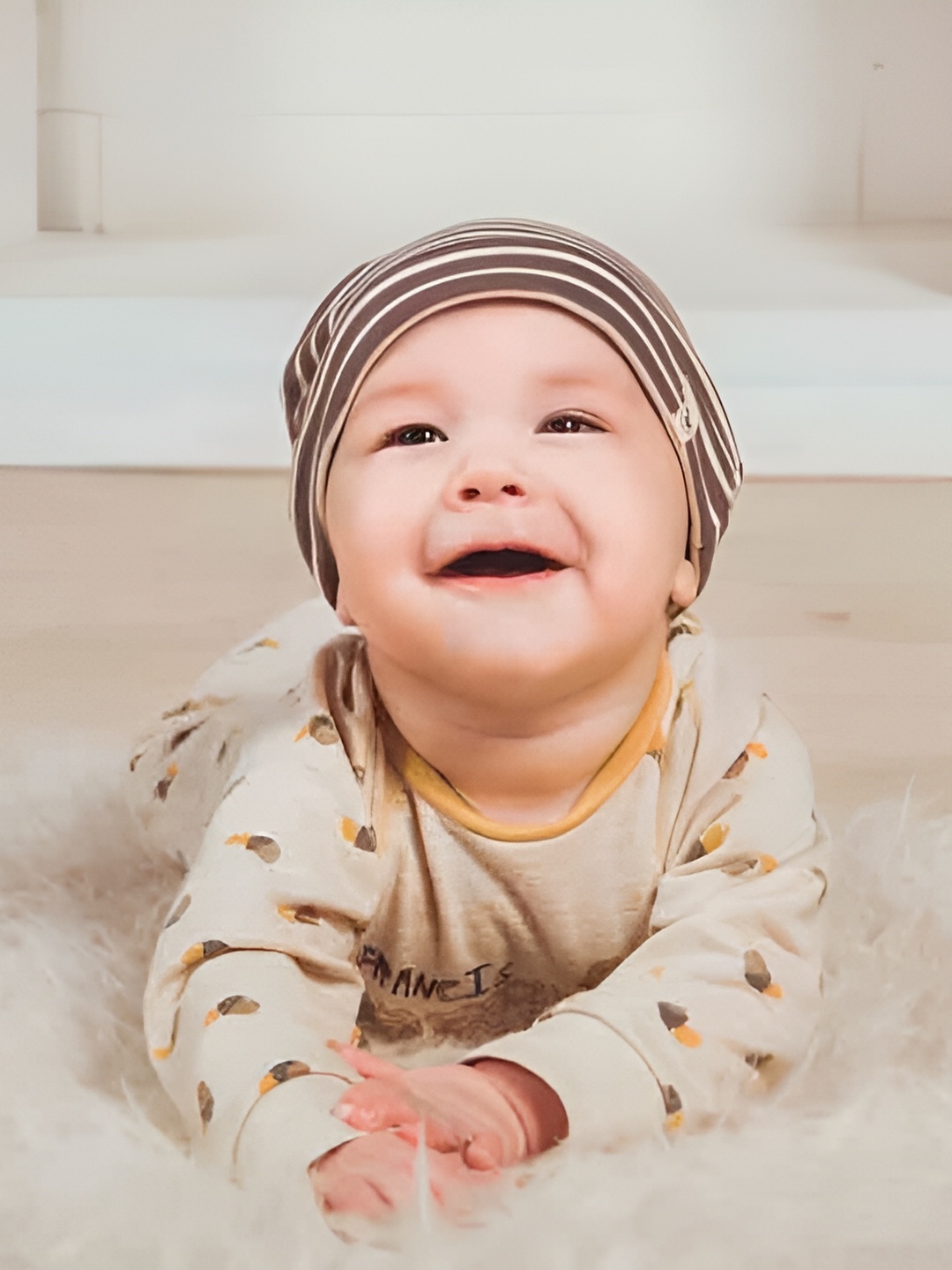 

British Terminal Beige Cute Baby Sticker Poster