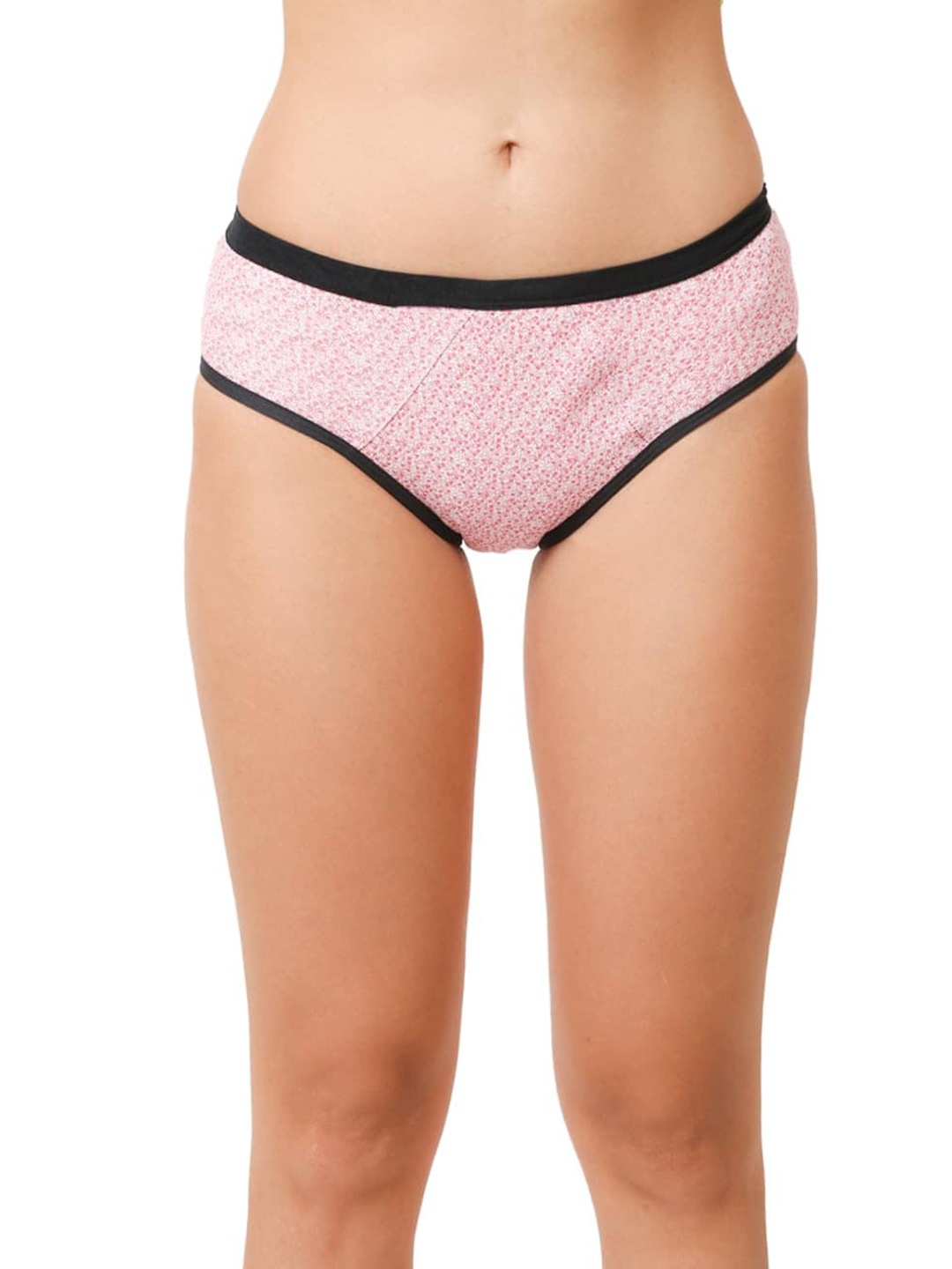 

CareDone Floral Printed Cotton Reusable Hipster Leak-Proof Period Briefs, Red