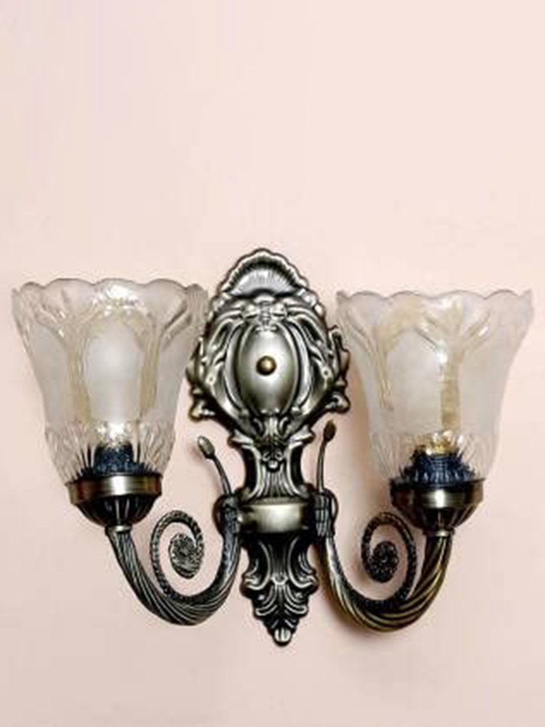 

ADWAIT White Glass Textured Contemporary Wall Lamp