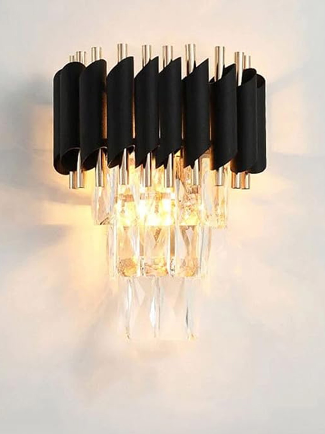 

ADWAIT Black & White Glass Spherical Wall Lamp