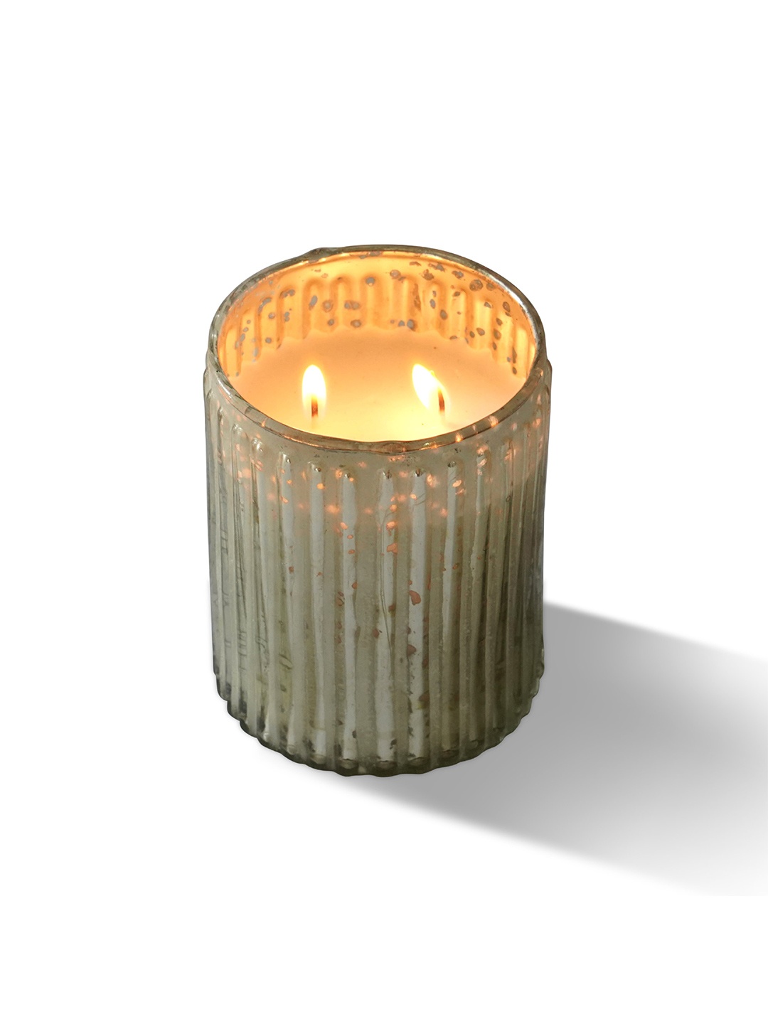 

10club White & Silver-Toned Scented Jar Candle