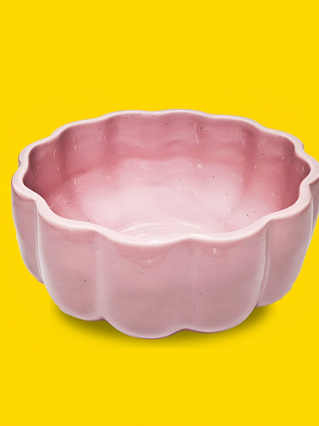 

10club Ceramic Glazed Dishwasher Safe Serving Bowl, Pink