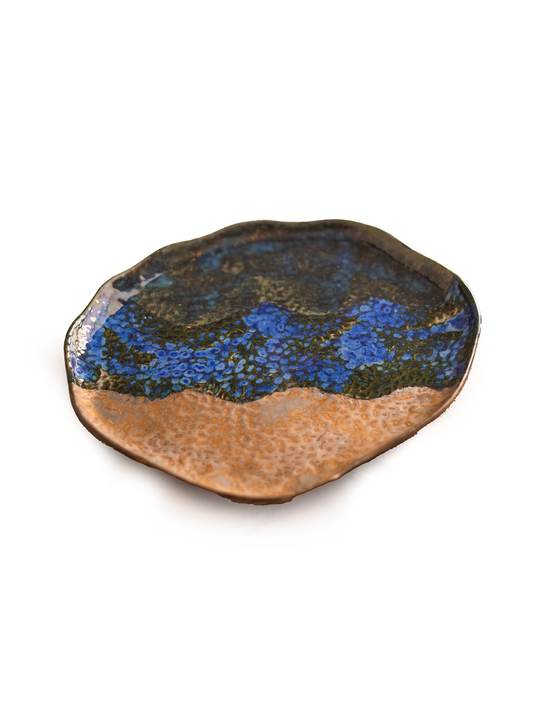 

10club Blue & Copper-Toned Ceramic 1 Pieces Easy to Clean Tray