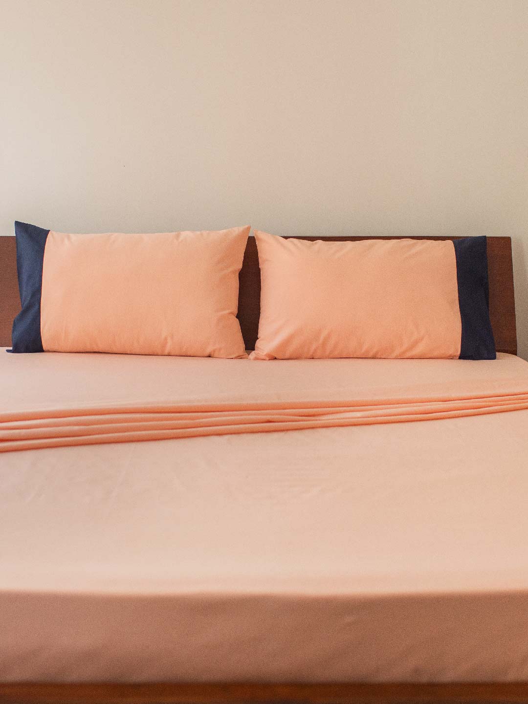 

10Club 1pc Cotton Pillow Cover, Peach