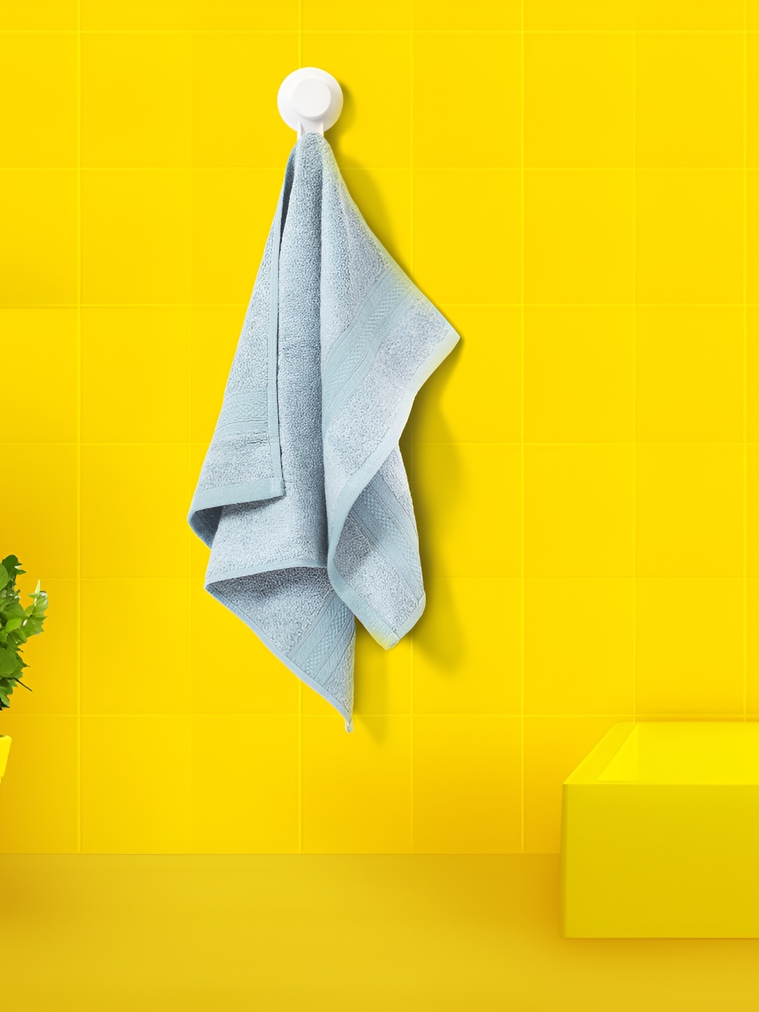 

10club Set of 2 Ultra Soft & Absorbent 570 Gsm Bamboo Hand Towels, Blue