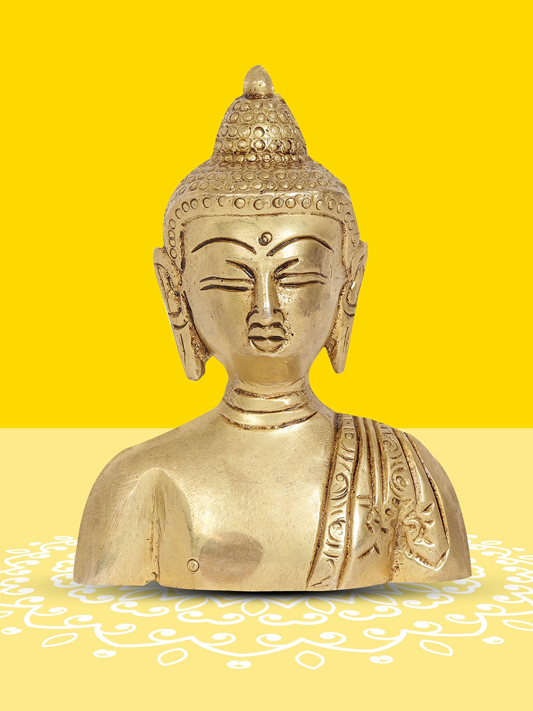 

10club Gold-Toned Buddha Figurine Showpiece