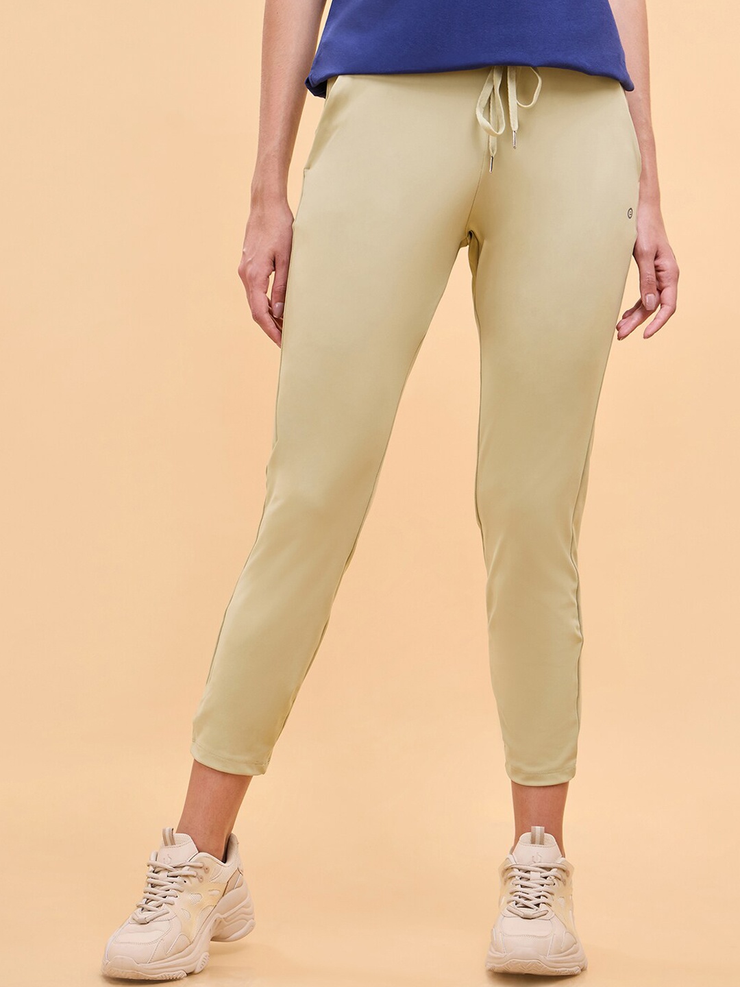 

Enamor E068 Women Dry-Fit Antimicrobial Relaxed Fit Track Pants, Green