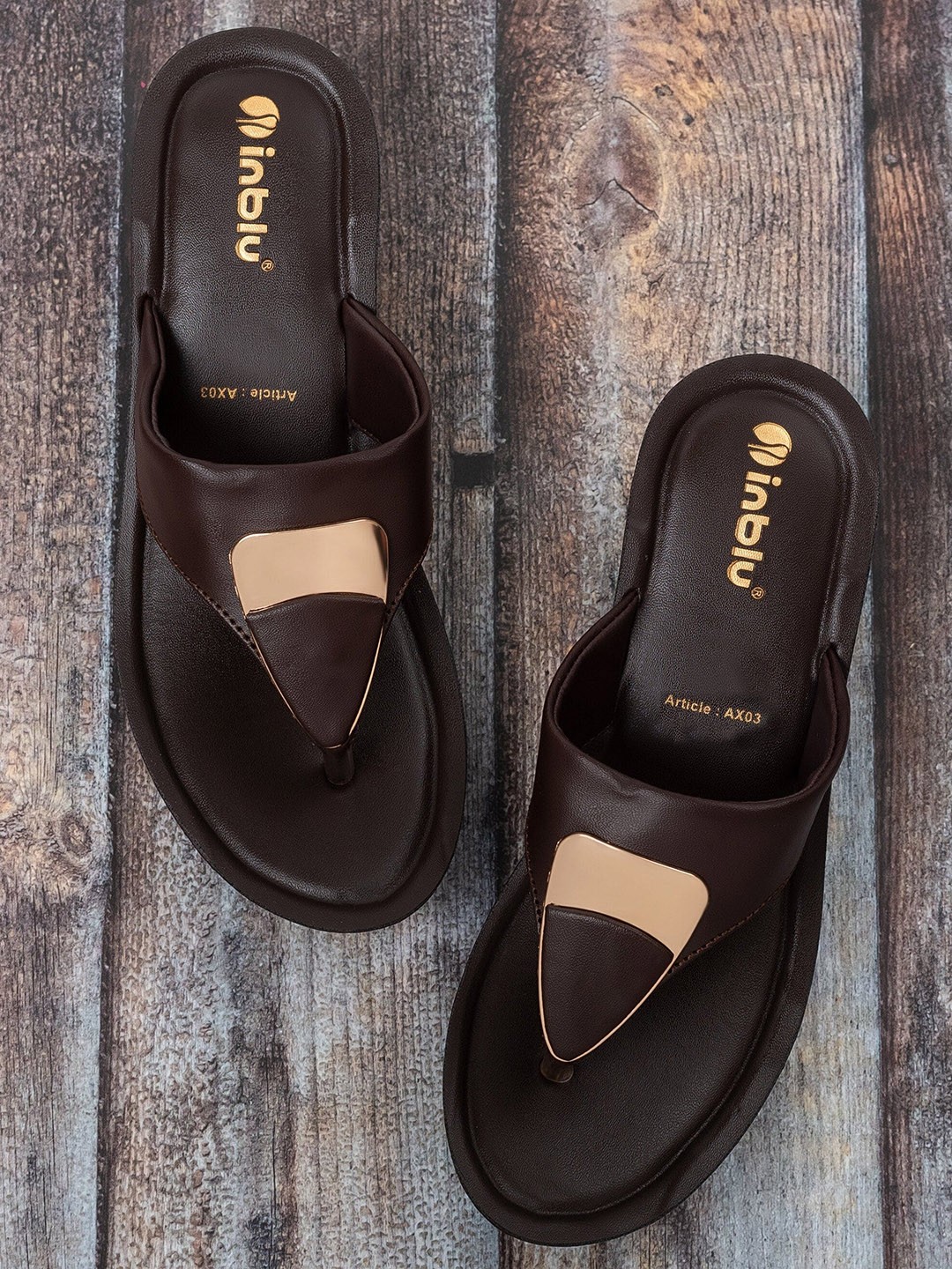 

Inblu Women Open Toe Flats with Bows, Brown