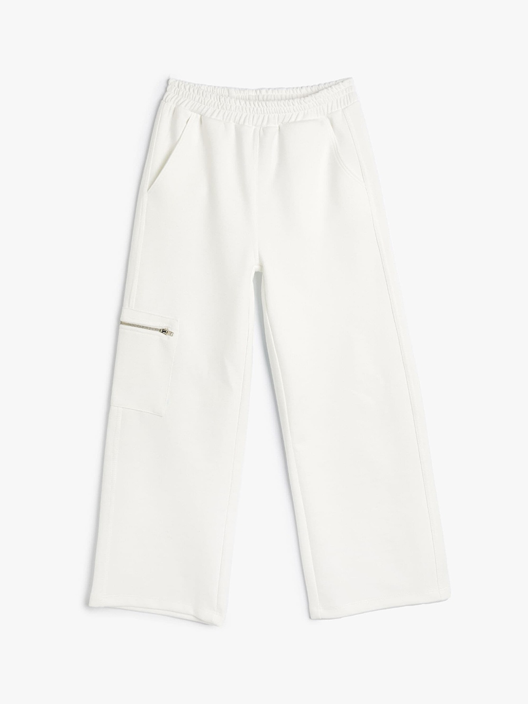 

Koton Girls Mid-Rise Trousers, Beige