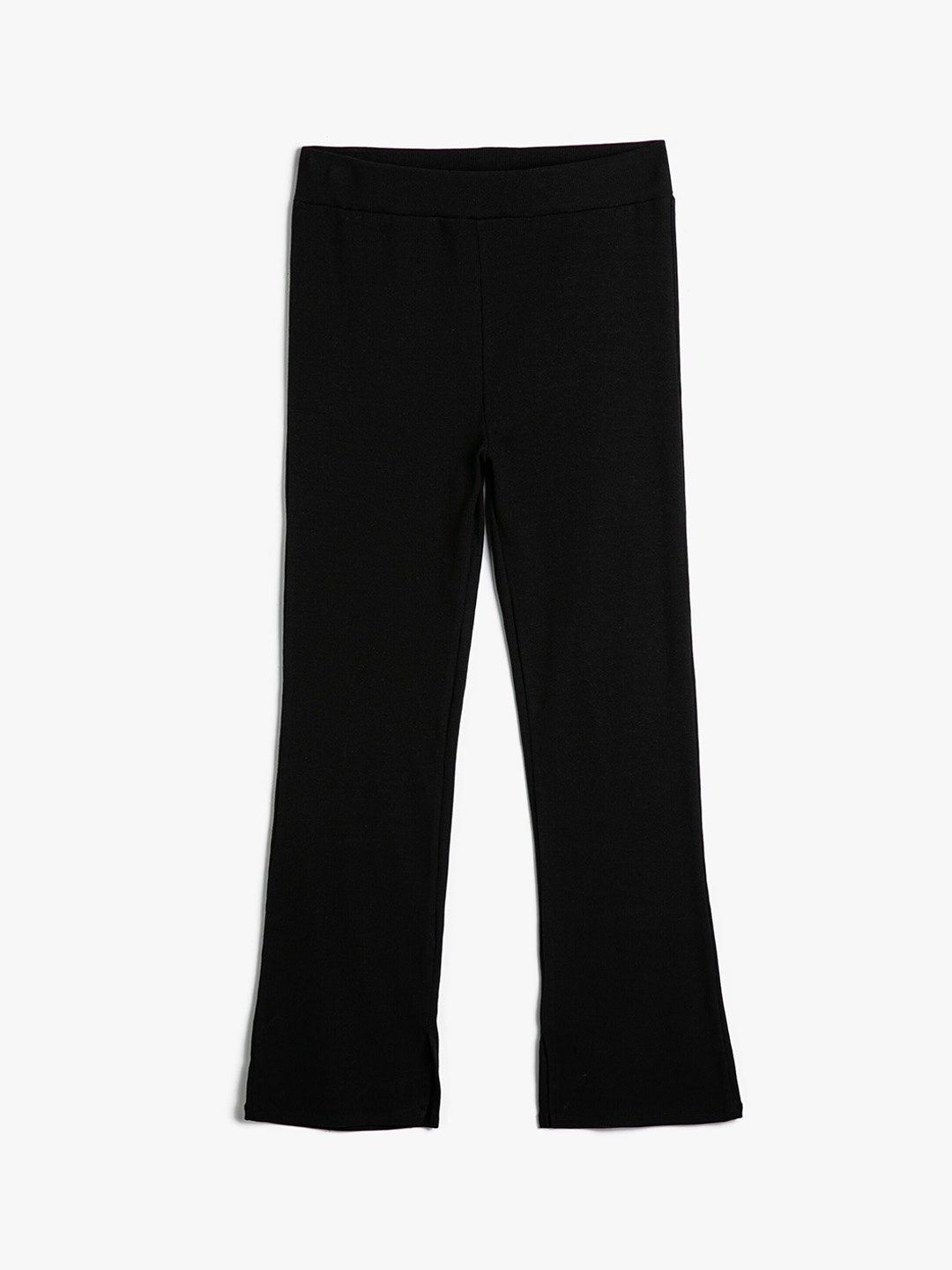 

Koton Girls Mid-Rise Flared Trousers, Black