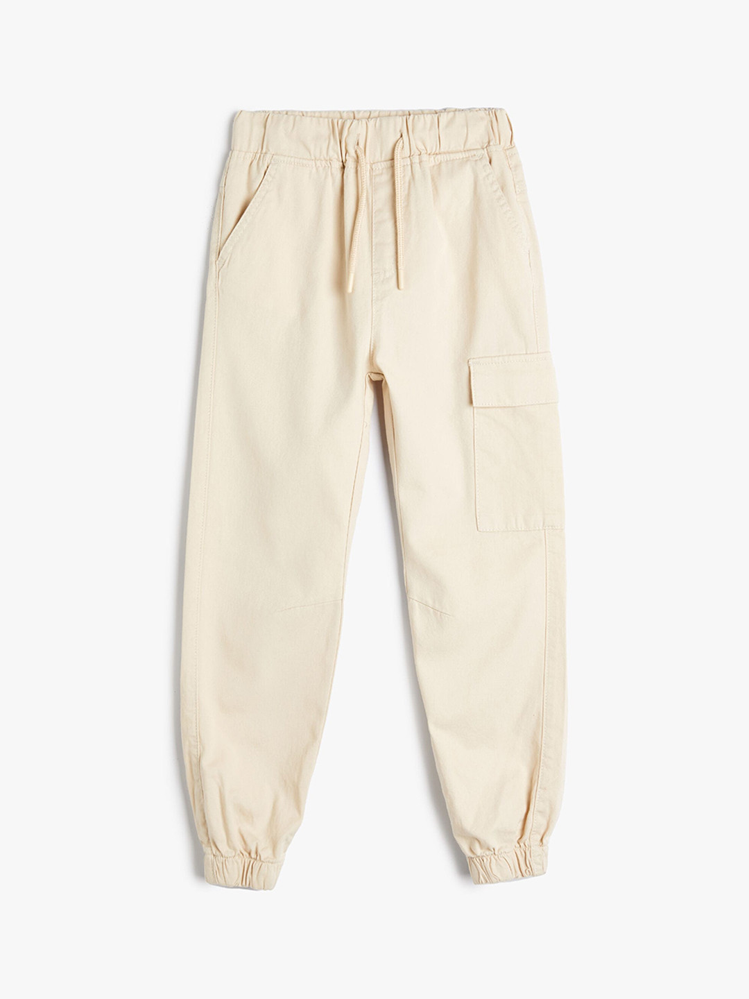 

Koton Boys Mid-Rise Pure Cotton Joggers, Beige