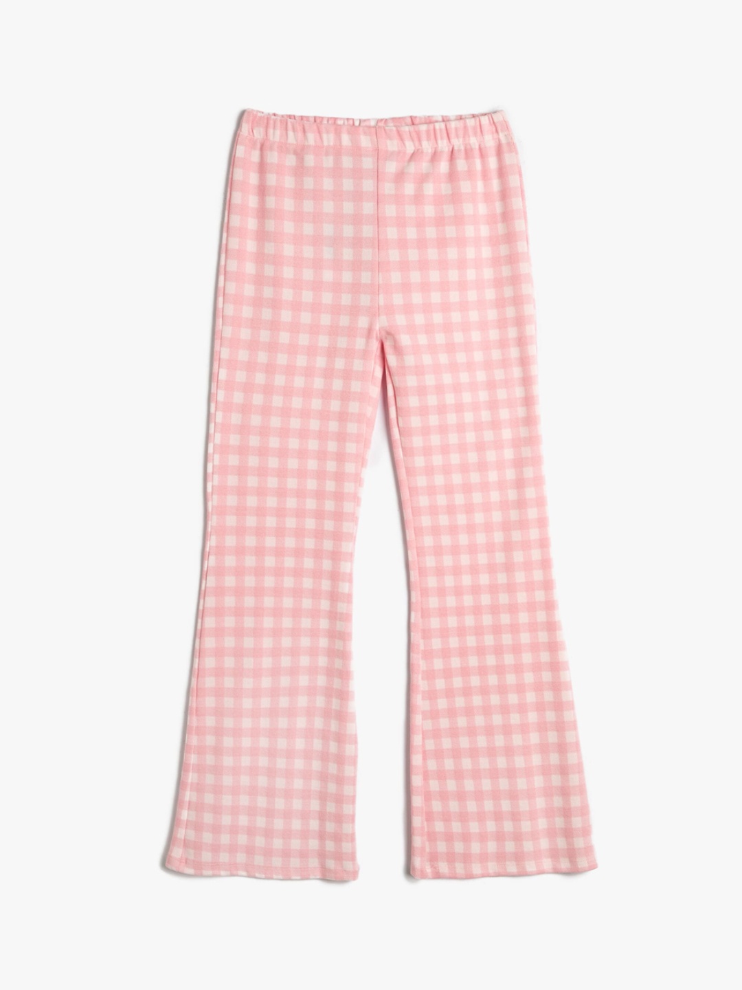 

Koton Girls Checked Flared Trousers, Pink