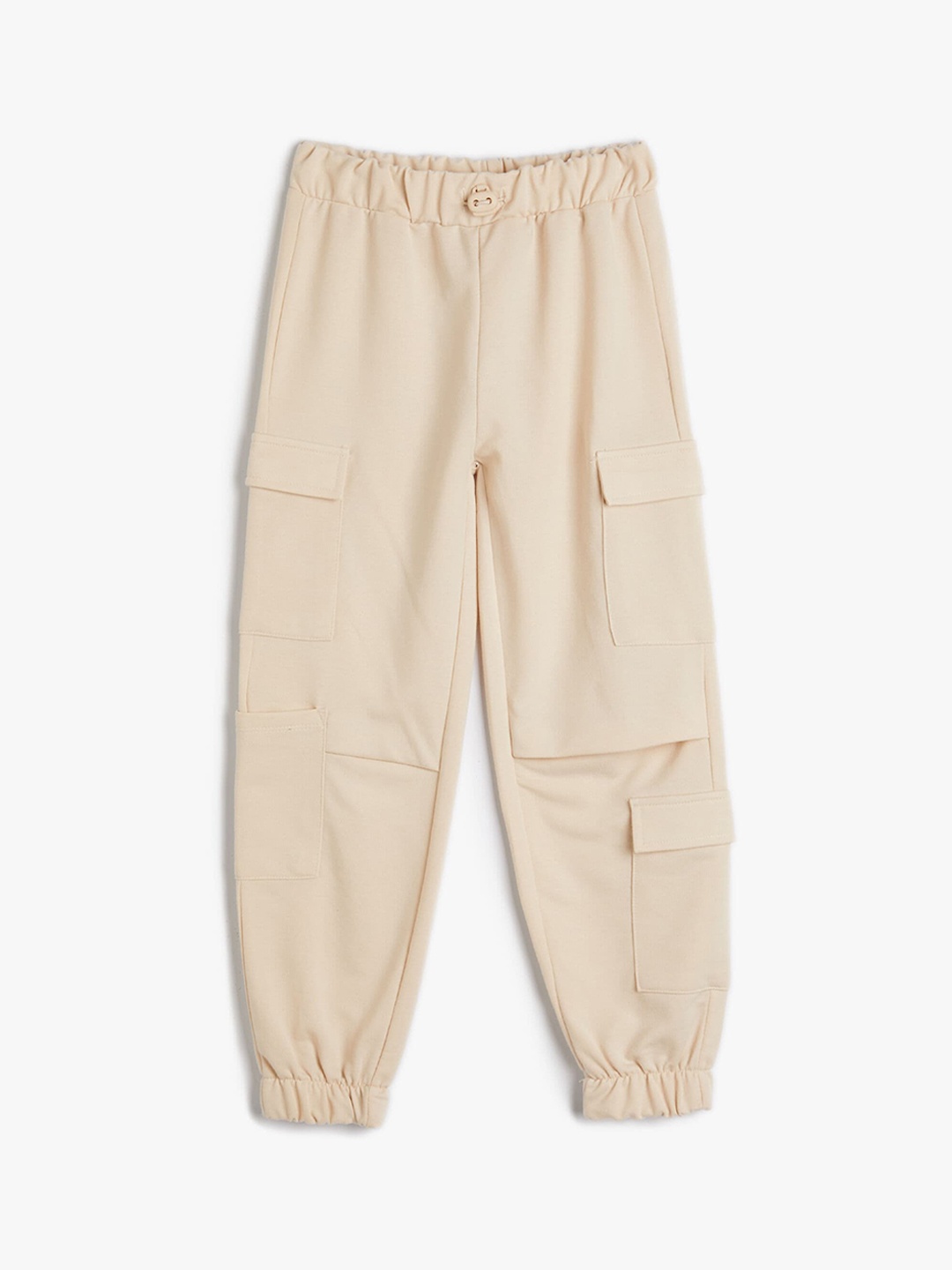 

Koton Girls Mid Rise Cargos Trousers, Beige