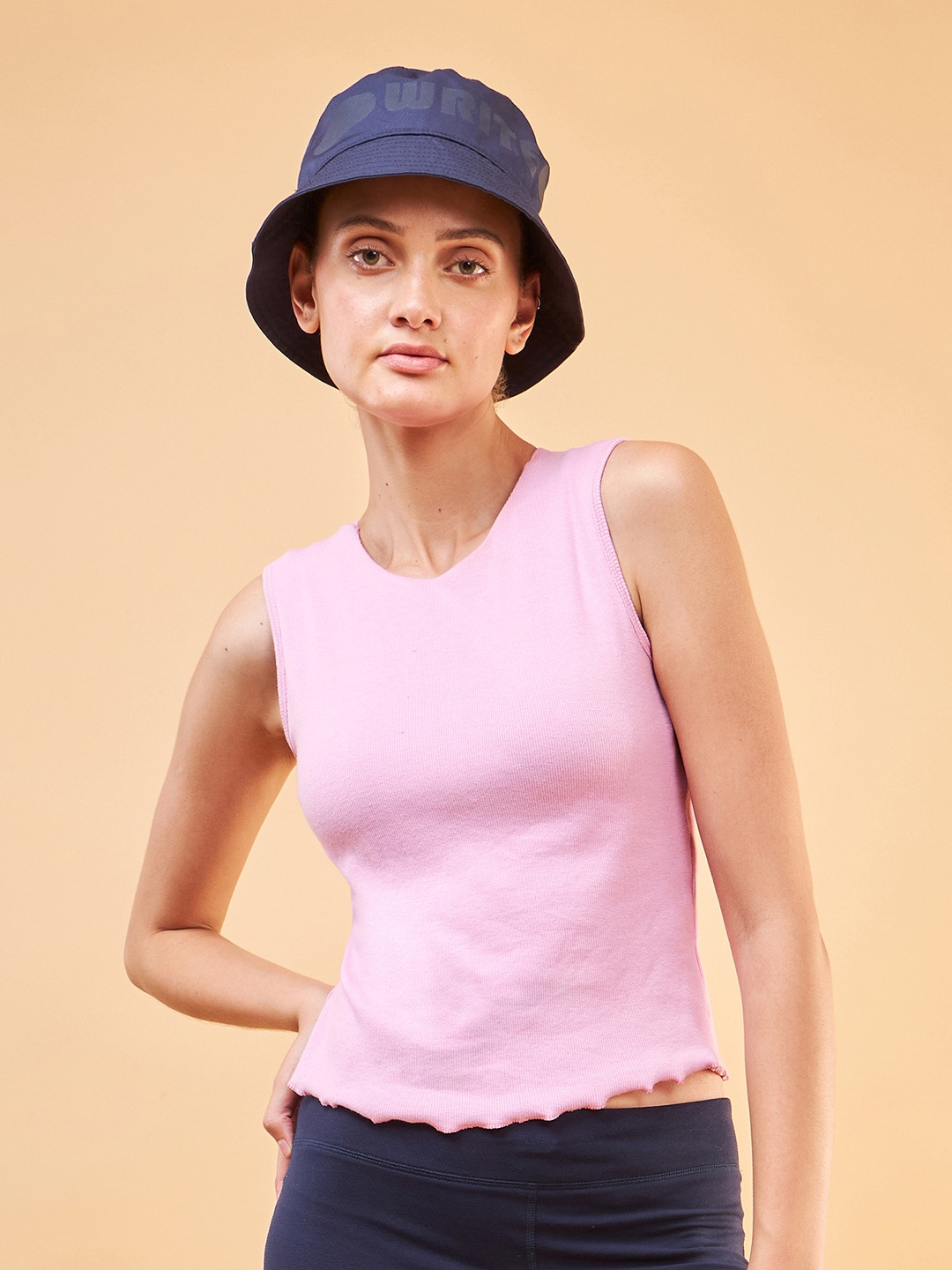 

Enamor Tank Crop Top, Pink