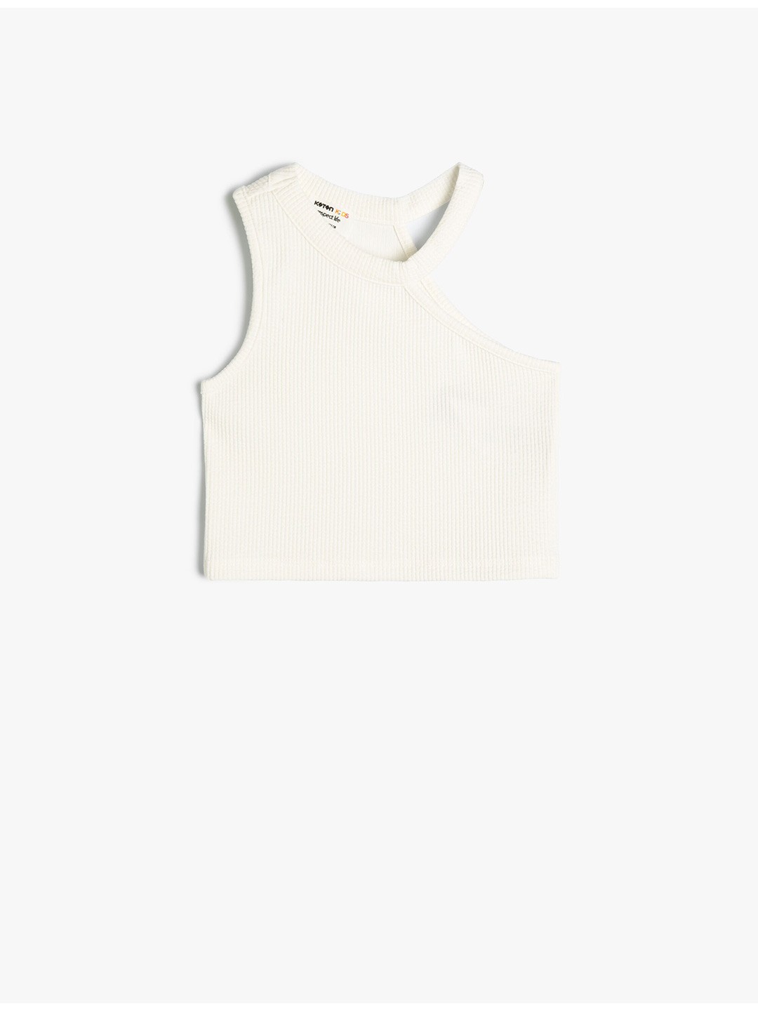 

Koton Round Neck Sleeveless Regular Crop Top, White